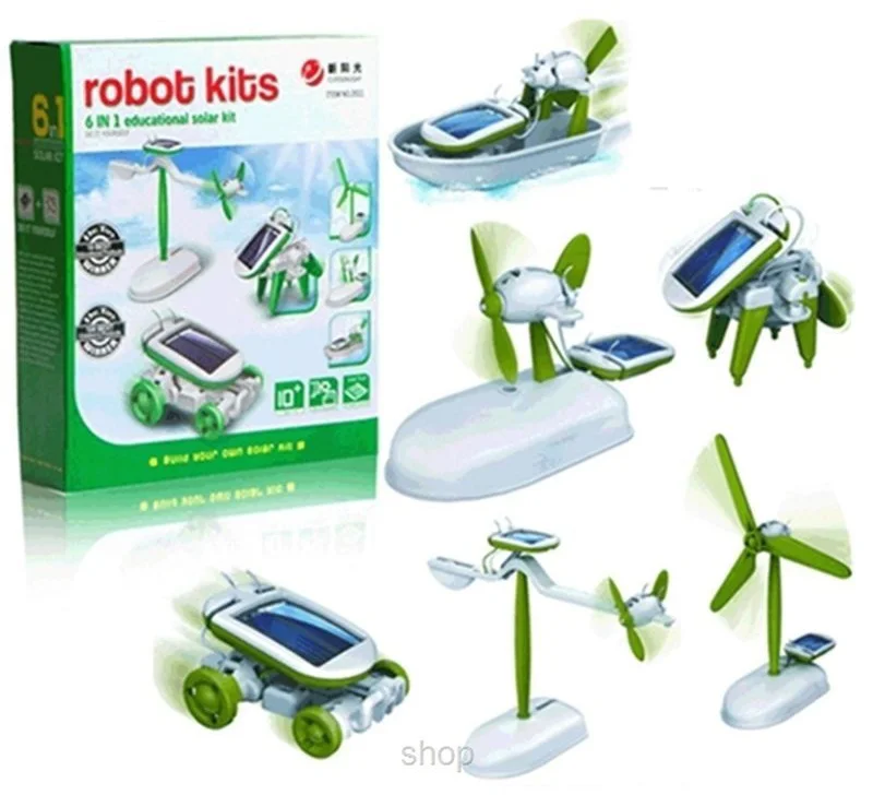 Güneş Enerjili Robot Oluşturma Seti 6 İn 1