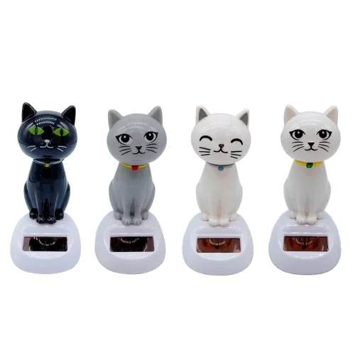 Güneş Enerjili Sallanan Kedi Figürü Güneş Enerjili Sallanan Kedi Figürü