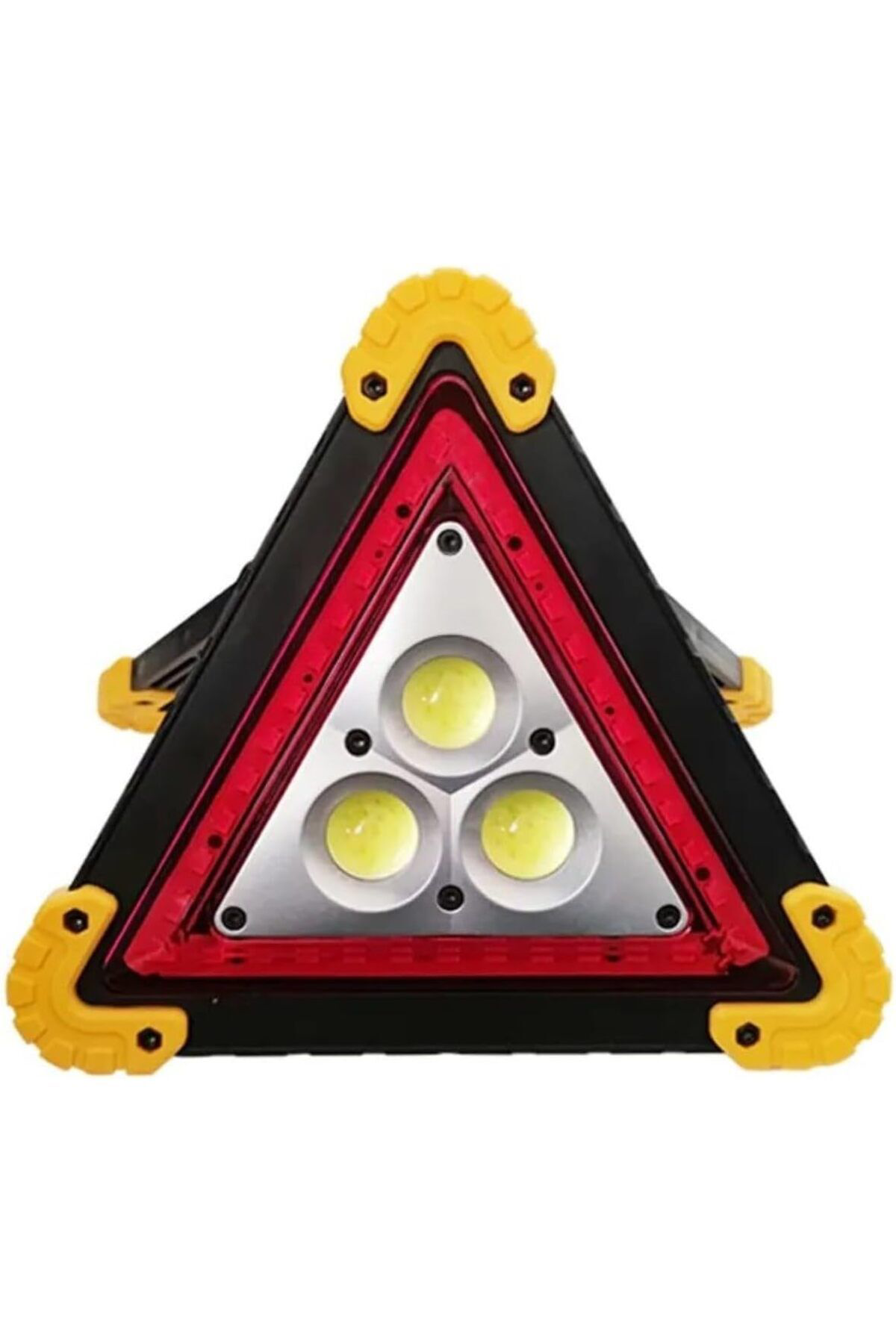Güneş Enerjili Şarj Edilebilir Işıklı Üçgen Reflektör, LED Projek