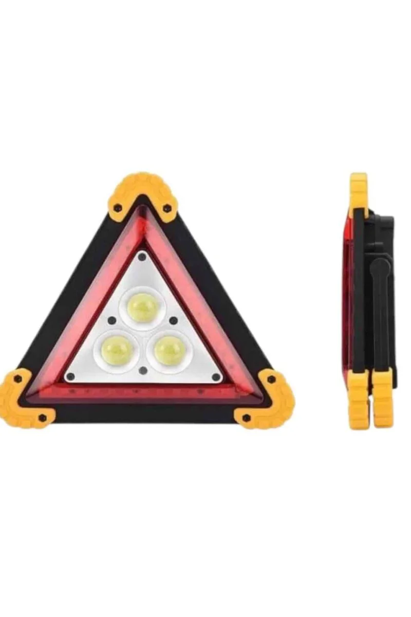 Güneş Enerjili Şarjlı Çok Fonksiyonlu İkaz Lambası – 6 Modlu 500 Lumen Güçlü Reflektör