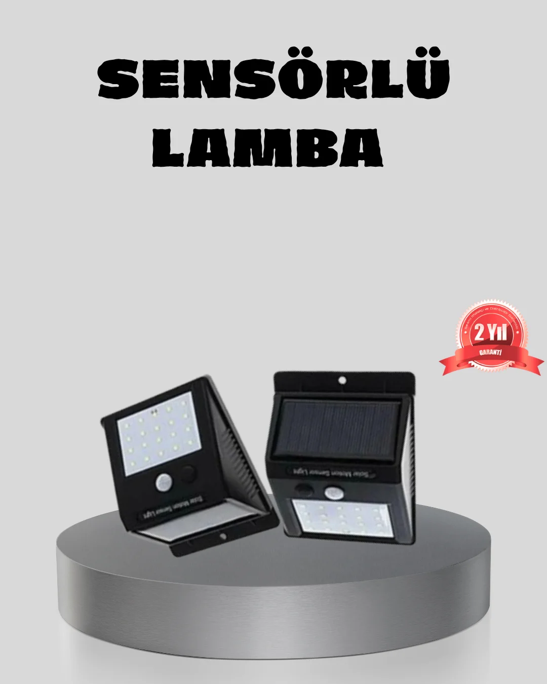 Güneş Enerjili Sensörlü Dış Mekan Duvar Lambası – 3 Modlu, 2200mAh Pil, 120° Algılama Güneş Enerjili Sensörlü Dış Mekan Duvar Lambası – 3 Modlu, 2200mAh Pil, 120° Algılama
