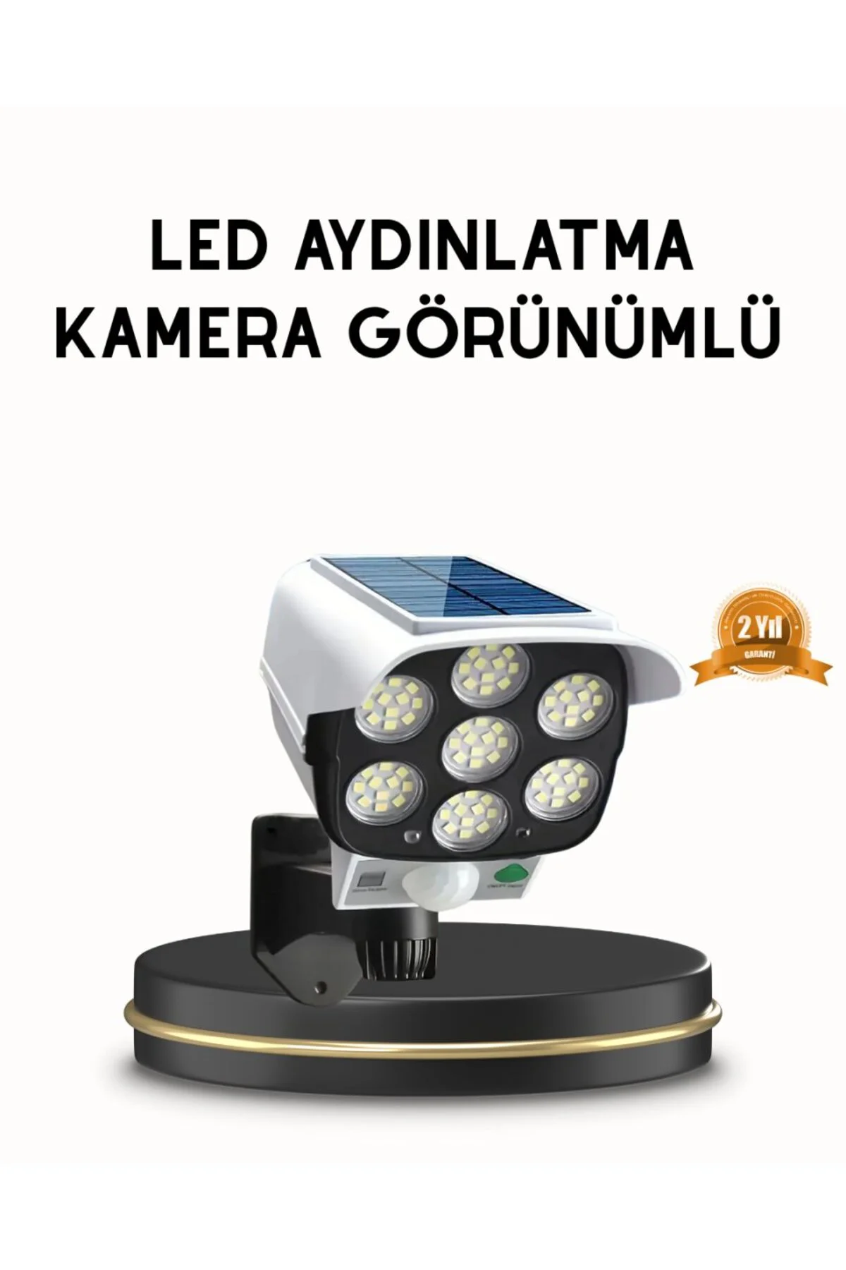 Güneş Enerjili Sensörlü Dış Mekan Duvar Lambası – 3 Modlu, 2200mA