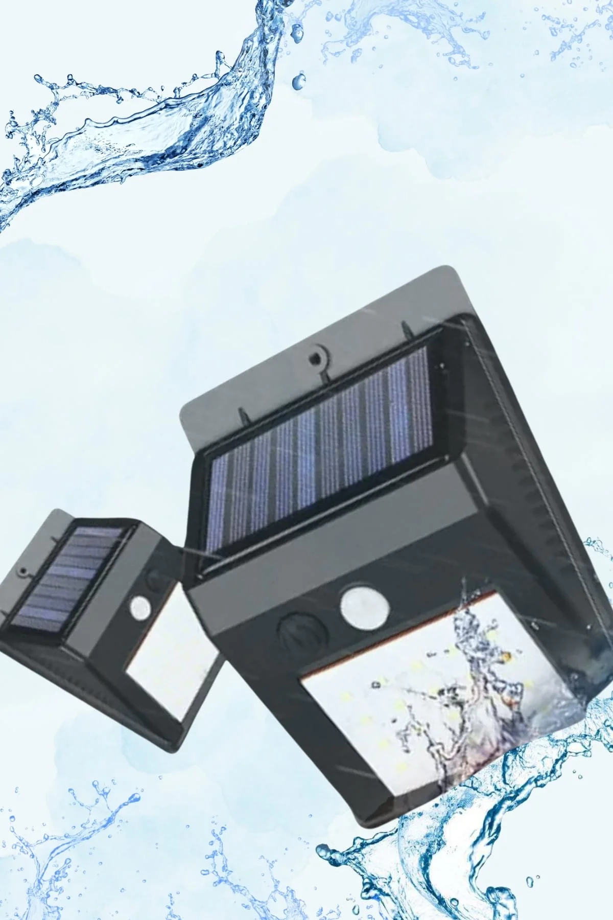 Güneş Enerjili Sensörlü Duvar Lambası Bahçe Lamba Suya Dayanıklı 