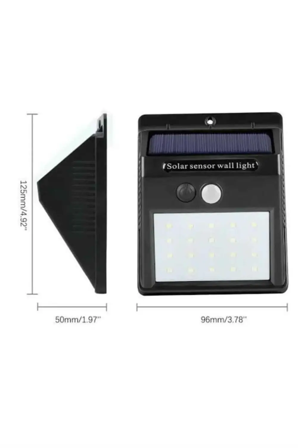 Güneş Enerjili Sensörlü Duvar Lambası Bahçe Lamba Suya Dayanıklı