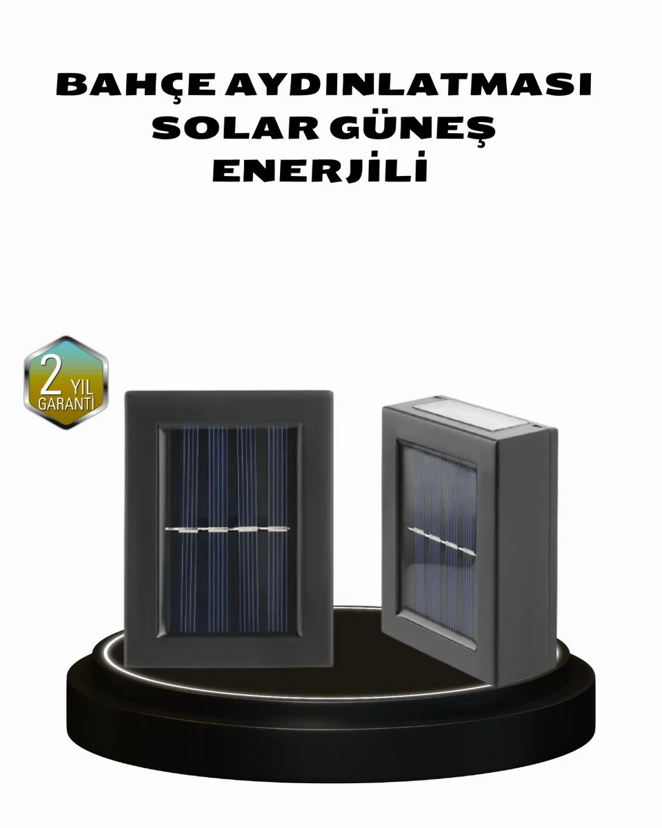 Güneş Enerjili Solar Aplik Dış Mekan Işığı - Kablo Tüketmeyen, Otomatik Açılıp Kapanan