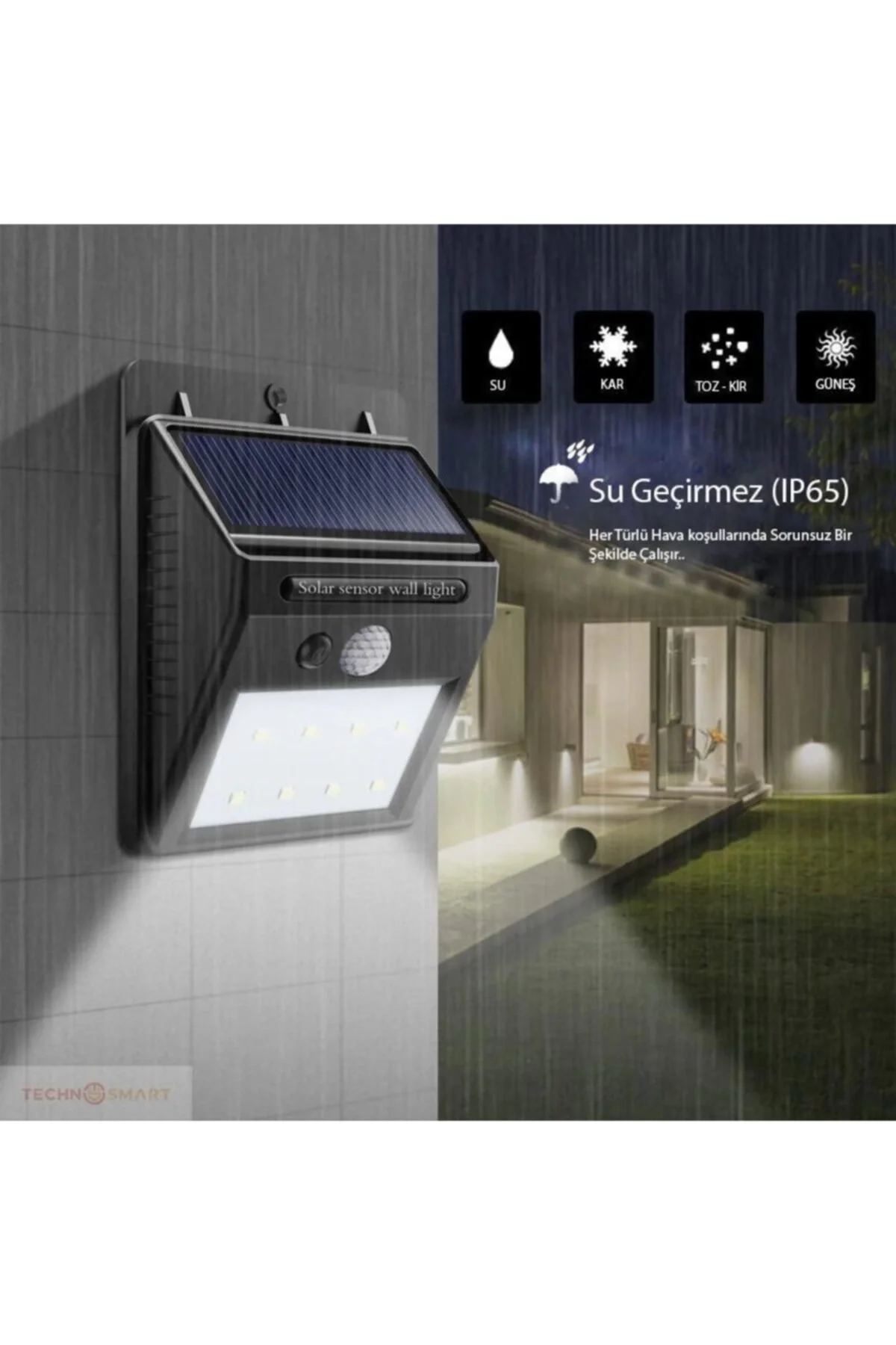 Güneş Enerjili Solar Dış Mekan Lambası - 20 LED Aydınlatmalı - Duvar Tipi Fiyatı, Yorumları ve Özellikleri