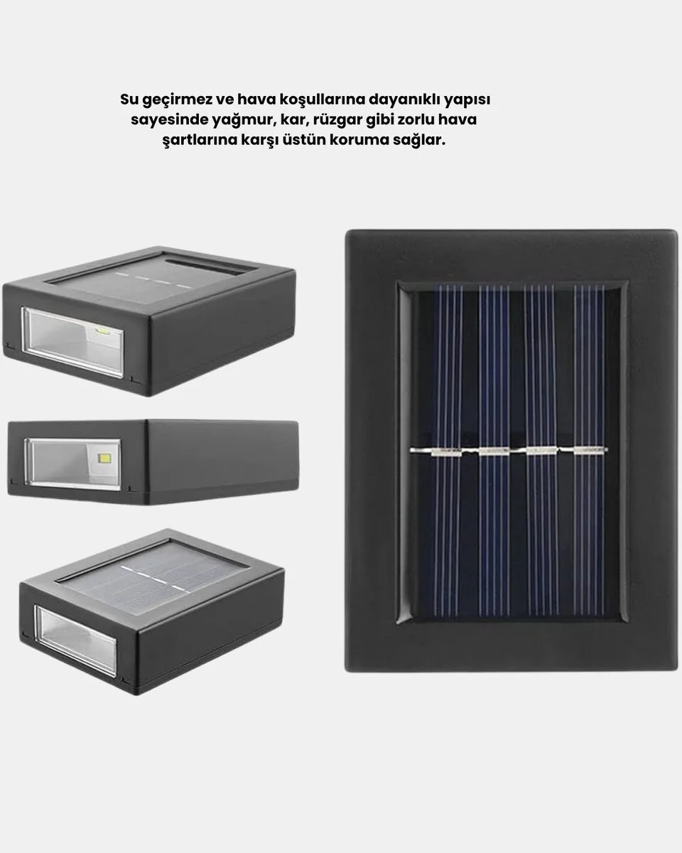 Güneş Enerjili Solar Aplik Dış Mekan Işığı - Kablo Tüketmeyen, Otomatik Açılıp Kapanan