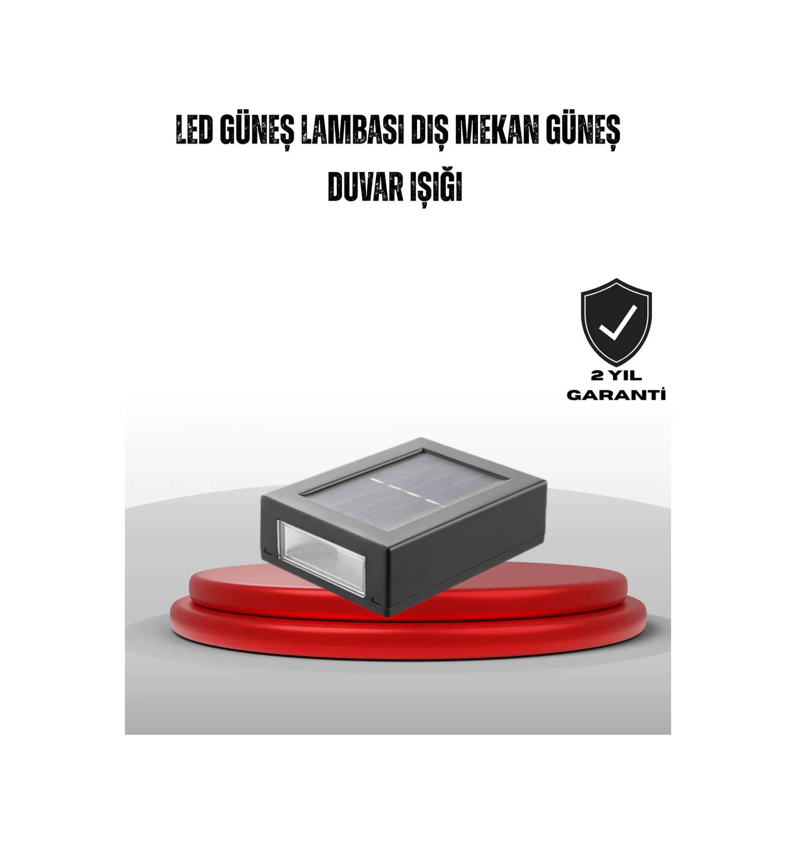 Güneş Enerjili Su Geçirmez Led Duvar Lambası