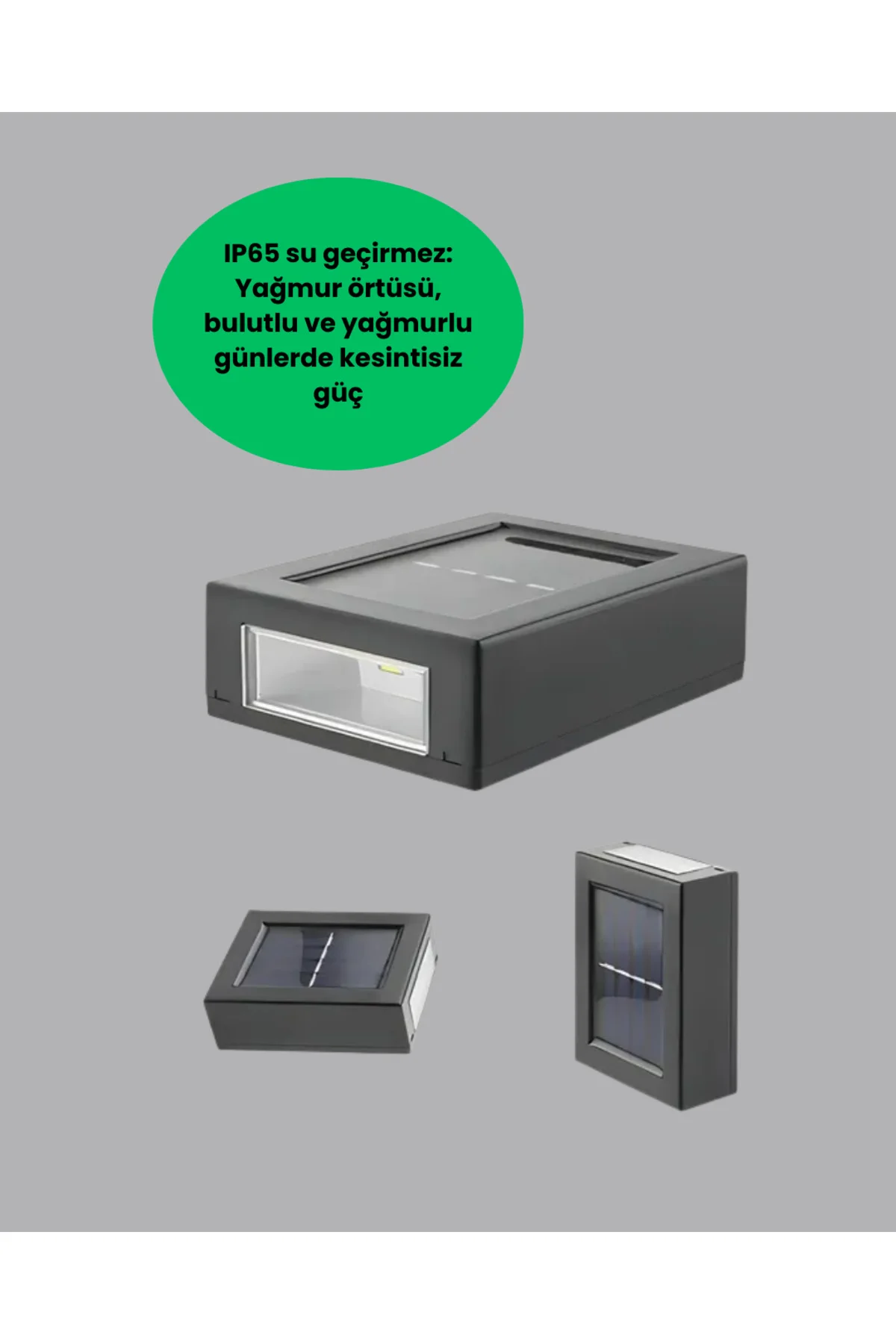 Güneş Enerjili Su Geçirmez LED Duvar Lambası - Lisinya