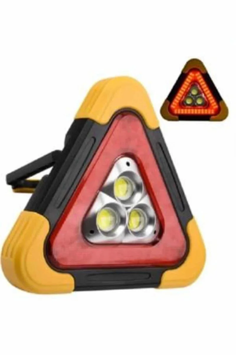 Güneş Enerjili Taşınabilir Acil Güvenlik Reflektörü - 500 Lumen, 6 Işık Modu