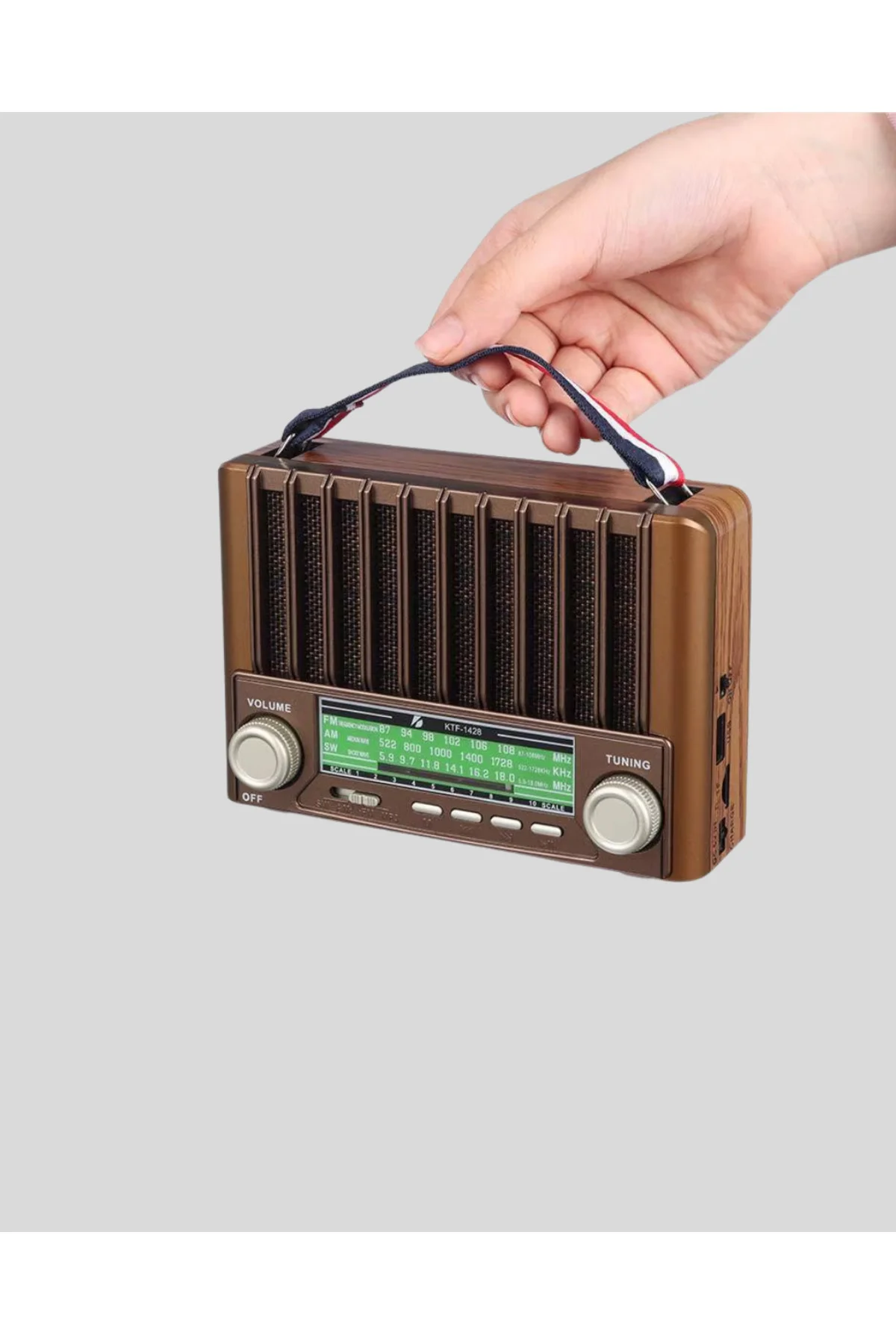 Güneş Enerjili Taşınabilir Hoparlör KTF-1428 Bluetooth Radyo USB 