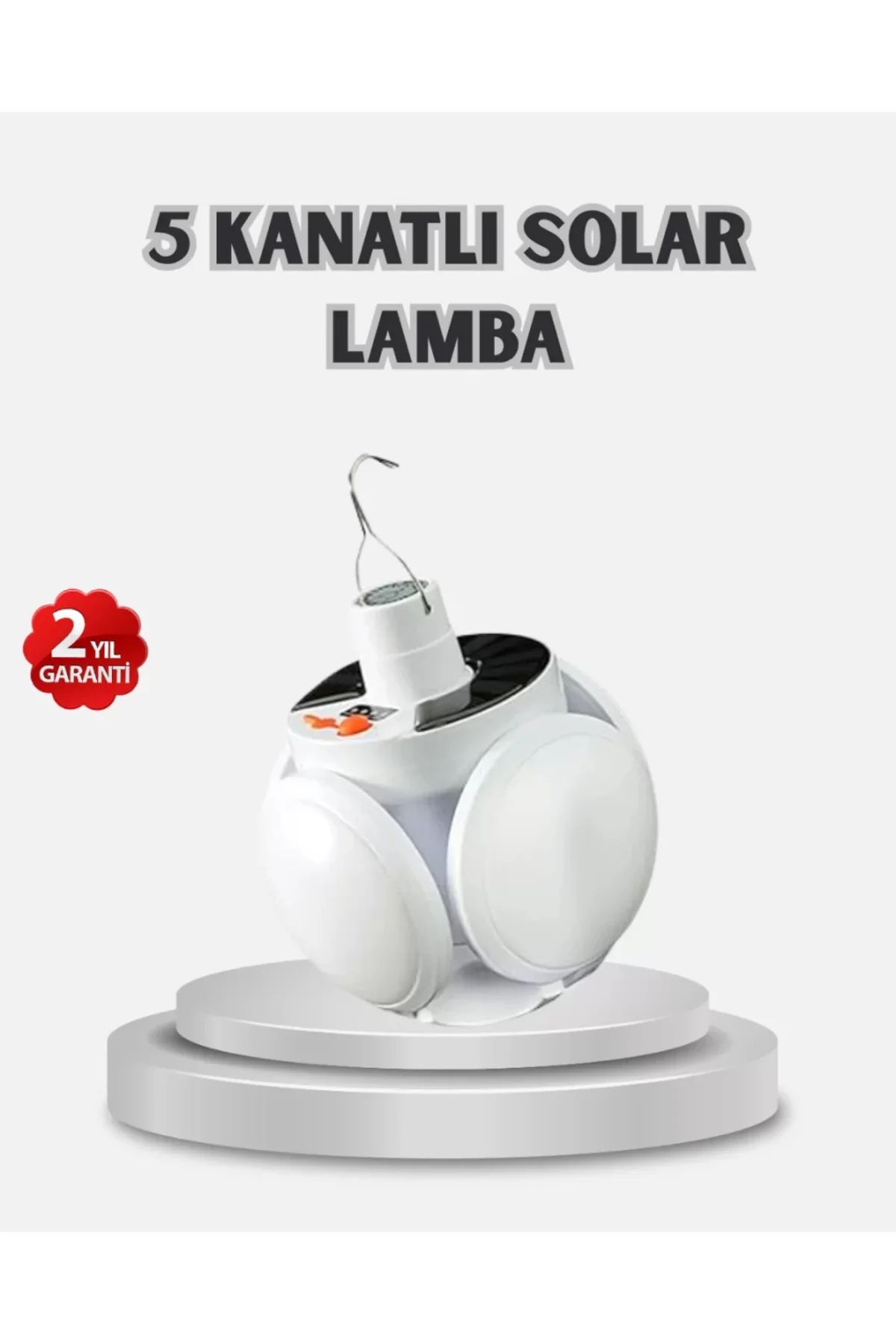 Güneş Enerjili ve USB Şarjlı LED Kamp Lambası – 5 Farklı Işık Mod