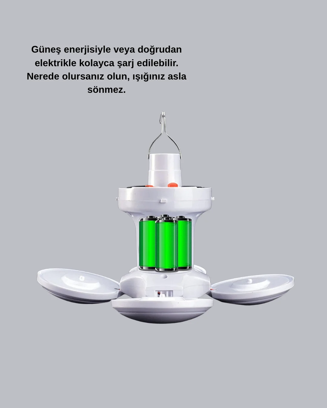 Güneş Enerjili ve USB Şarjlı LED Kamp Lambası – 5 Farklı Işık Modlu, Askılı Tasarım Güneş Enerjili ve USB Şarjlı LED Kamp Lambası – 5 Farklı Işık Modlu, Askılı Tasarım