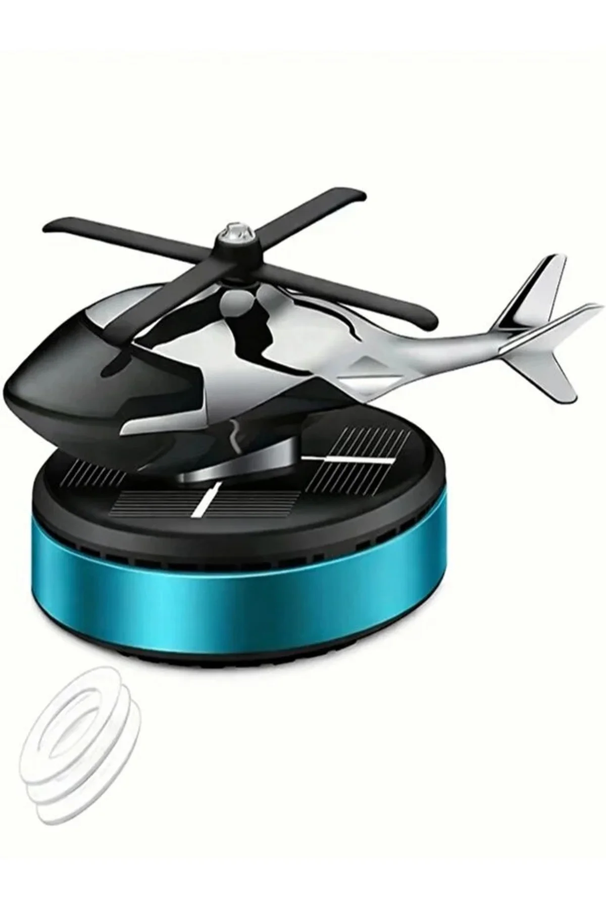 Güneş Enerjisiyle Çalışan Araç Helikopter Kokulu Süs Kırmızı