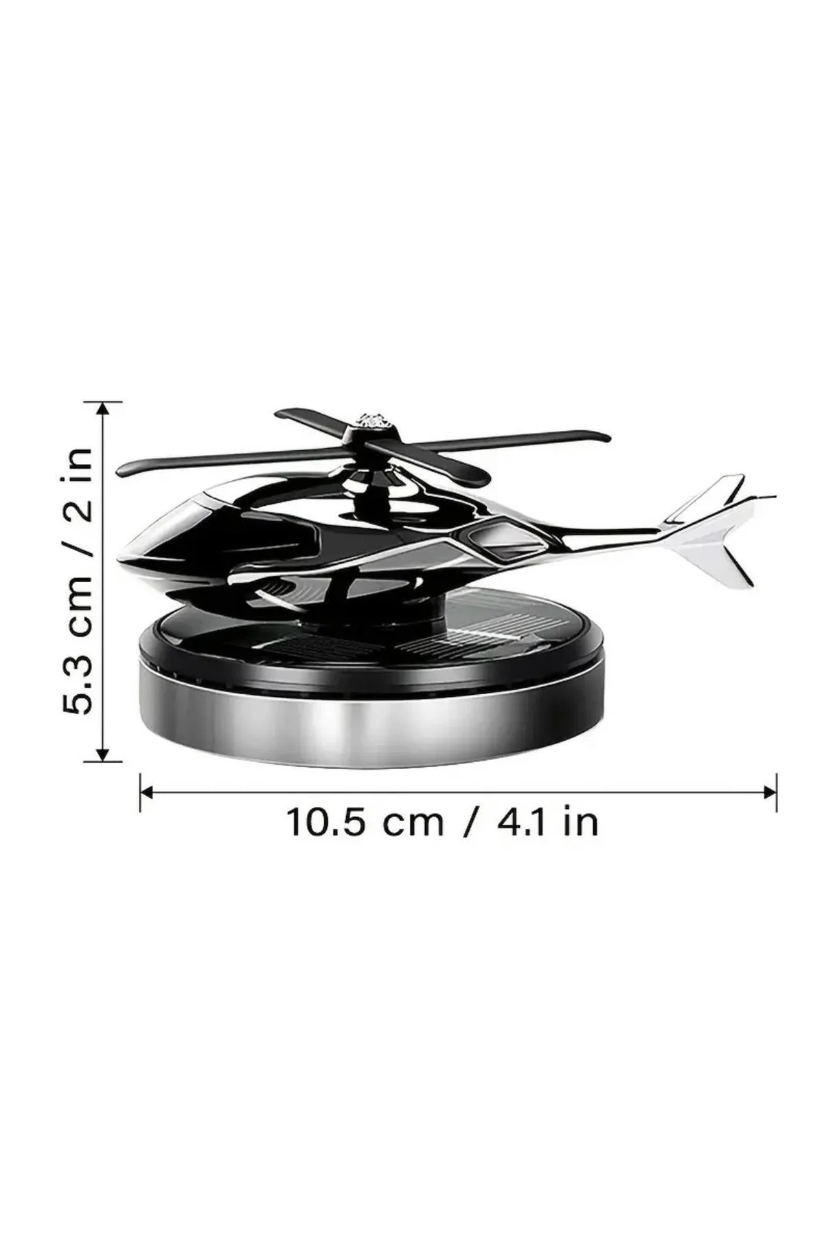 Güneş Enerjisiyle Çalışan Araç Helikopter Kokulu Süs Gold