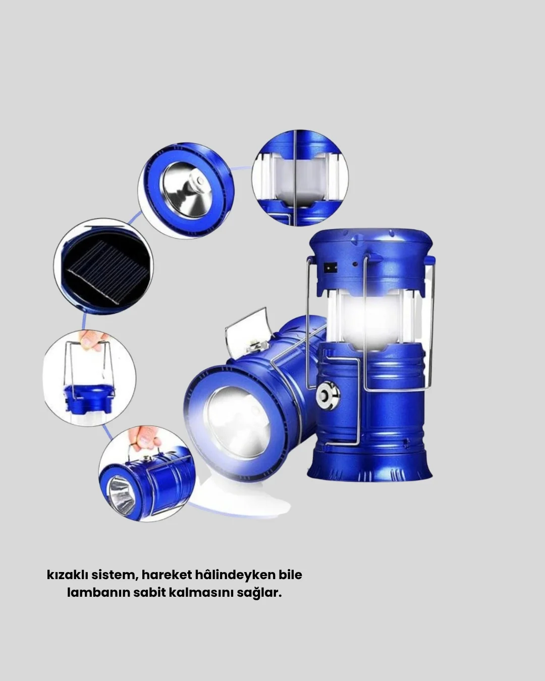 Güneş Enerjisiyle Çalışan Kamp Feneri Hafif Portatif Uzun Ömürlü Fiyatı, Yorumları ve Özellikleri