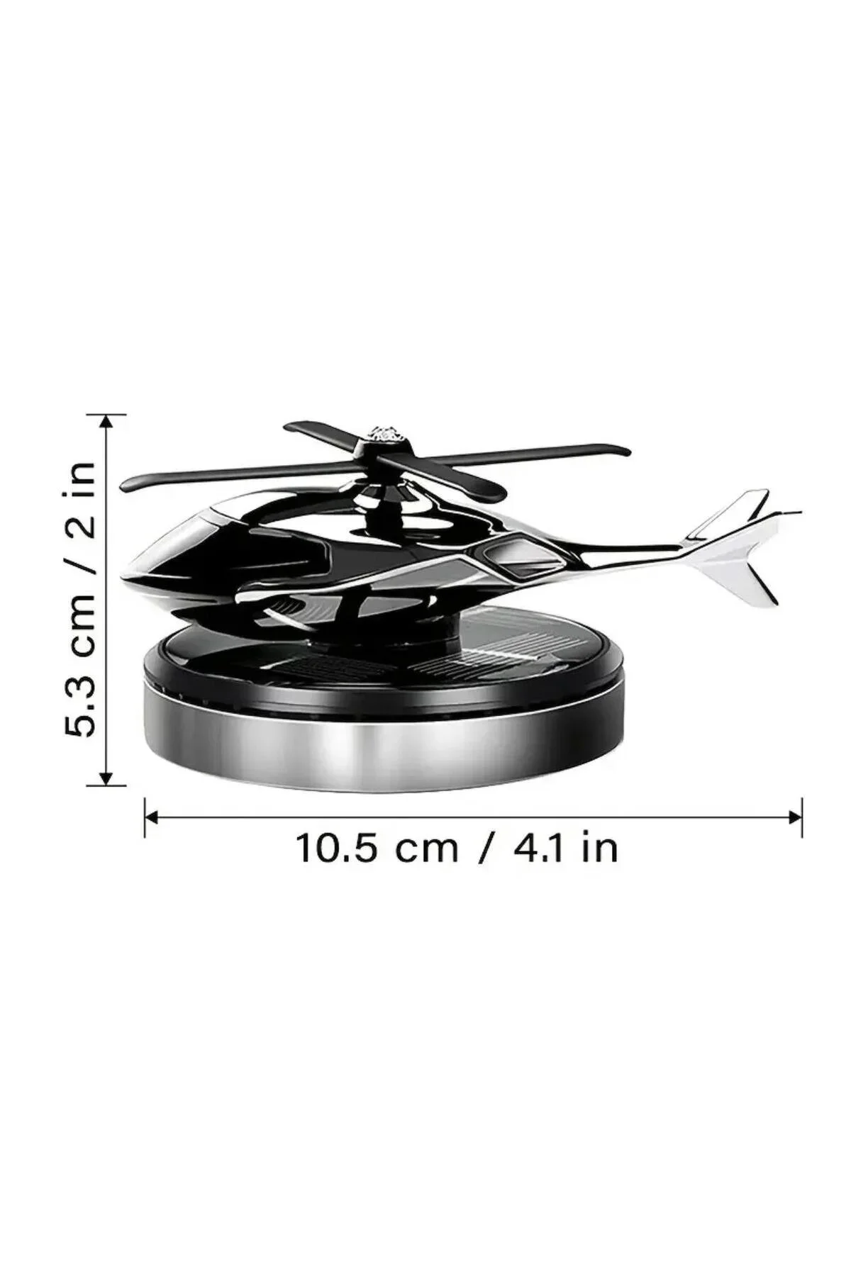 Güneş Enerjisiyle Çalışan Araç Helikopter Kokulu Süs Kırmızı