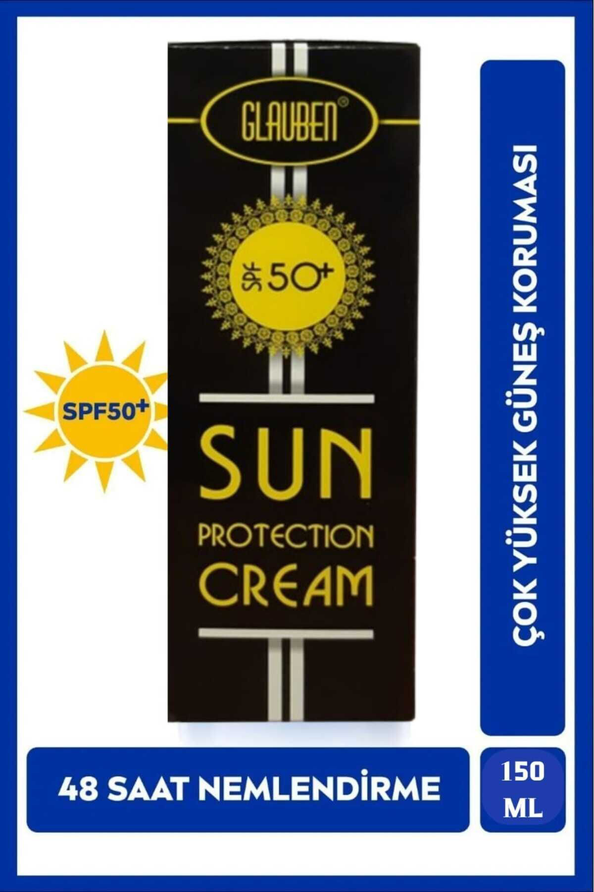 Glauben Güneş Koruyucu Kremi Spf 50 Faktör 150Ml Doğal Bitkisel