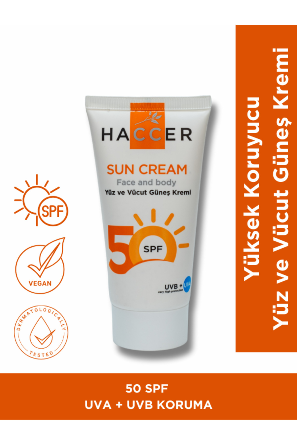 Haccer Güneş Koruyucu Krem Spf 50 150Ml