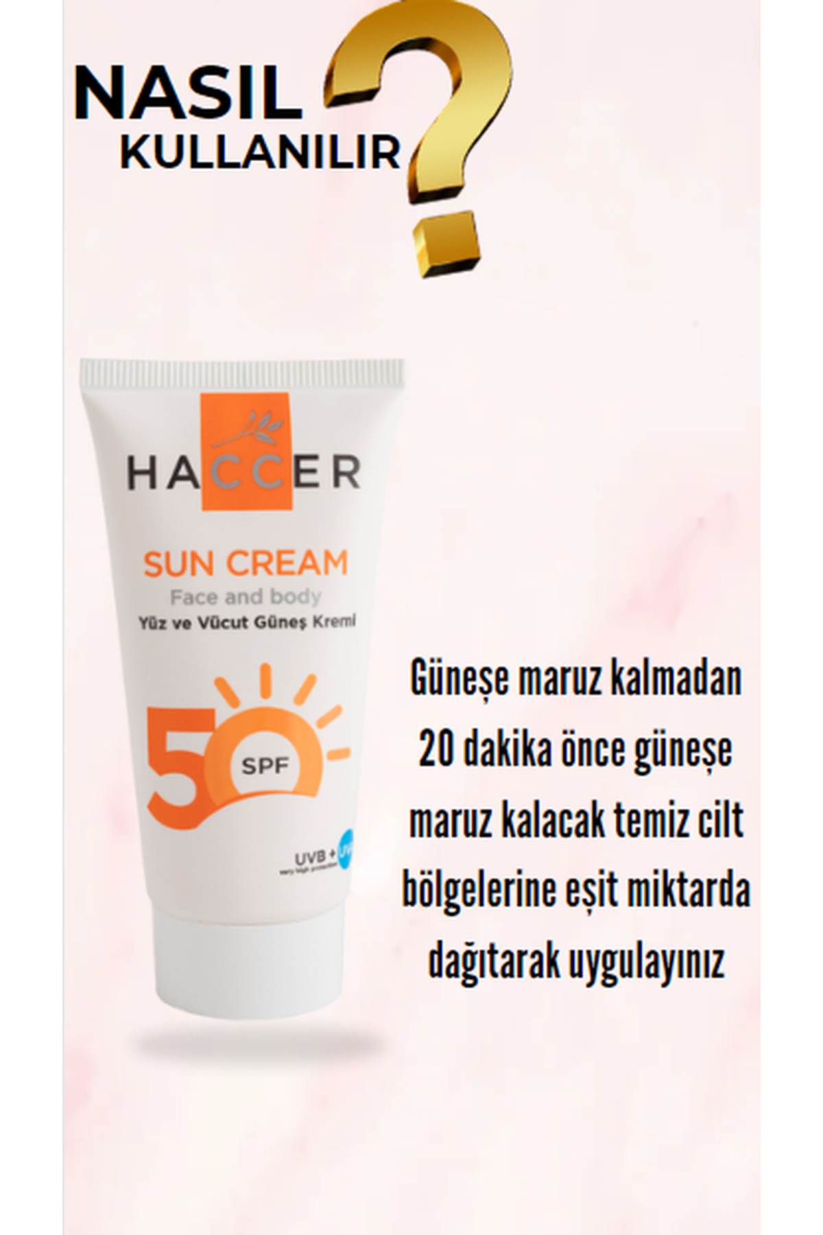 Haccer Güneş Koruyucu Krem Spf 50 150Ml