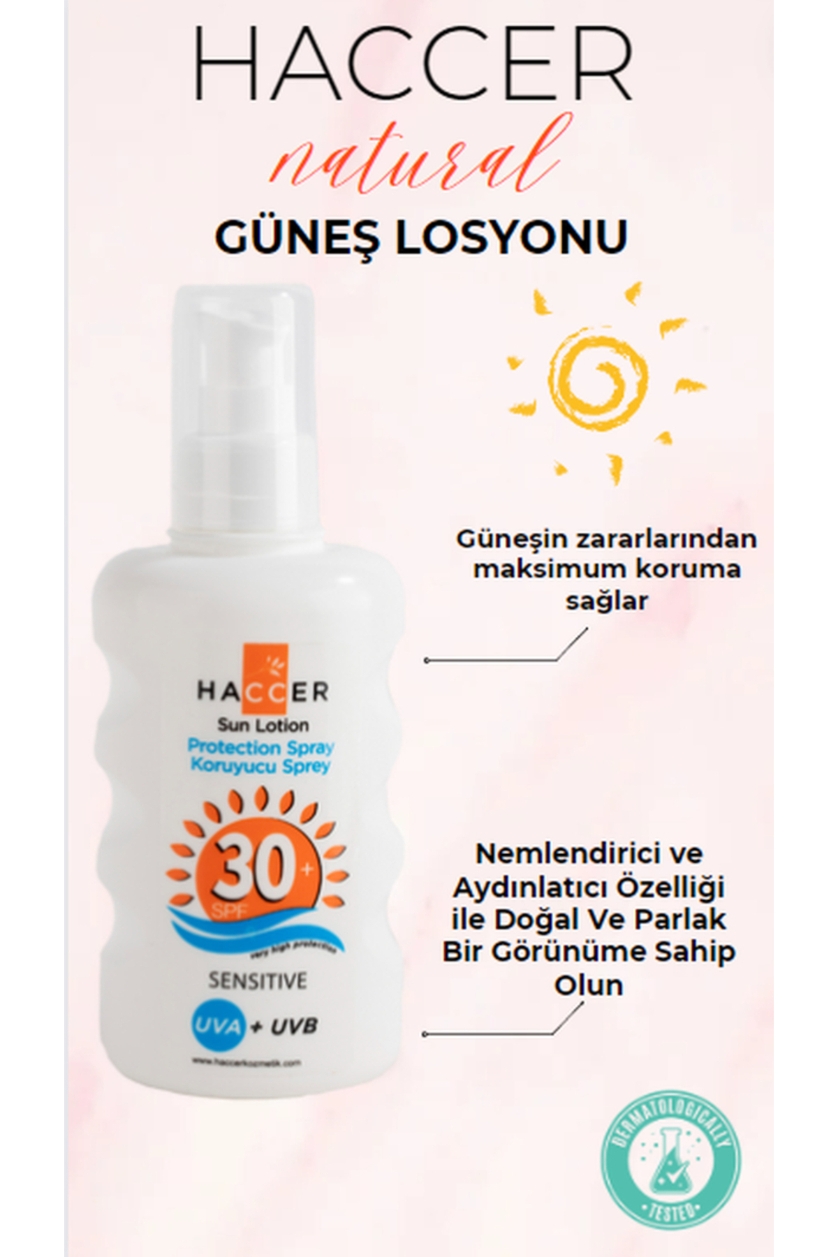 Haccer Güneş Koruyucu Losyon 30 + Spf 200 Ml