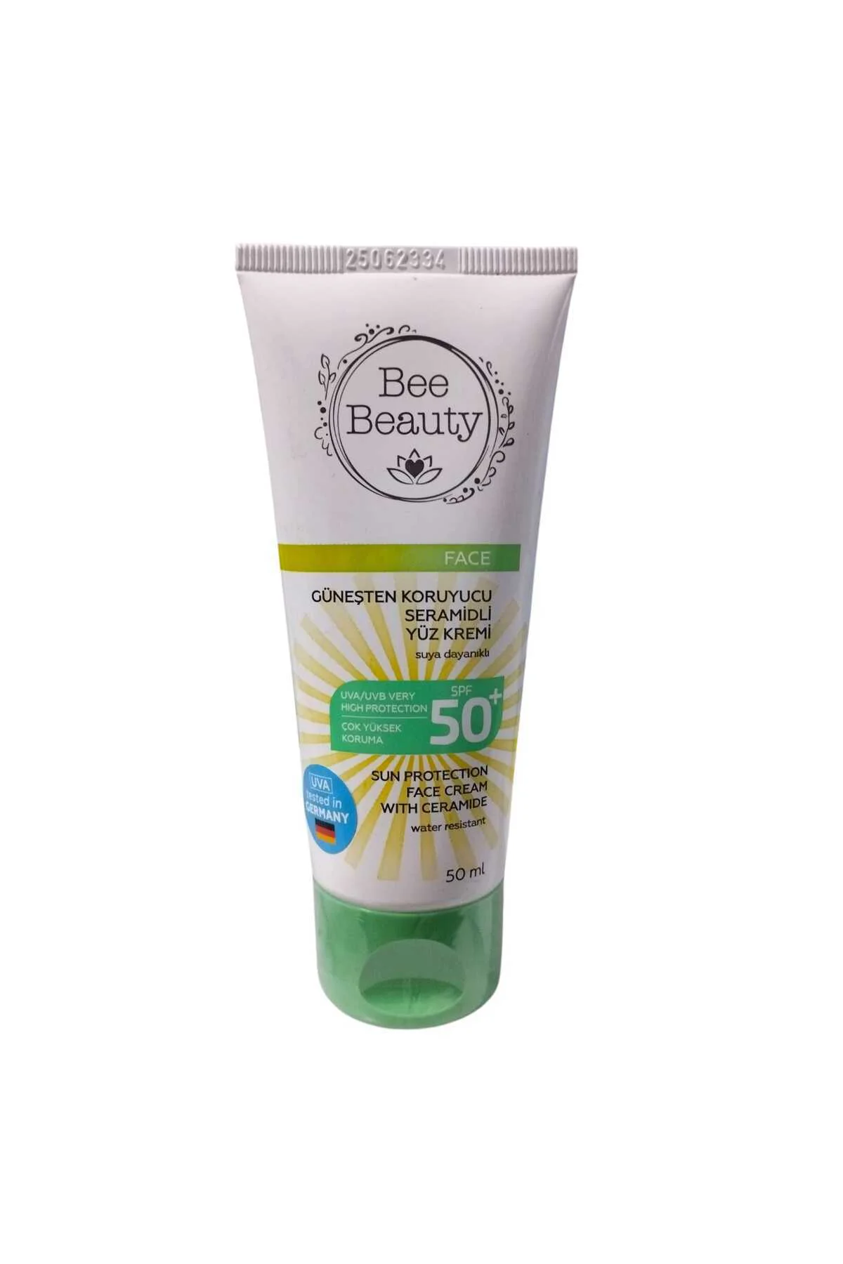 Güneş Koruyucu Seramidli Yüz Kremi +50 Spf Yüksek Koruma