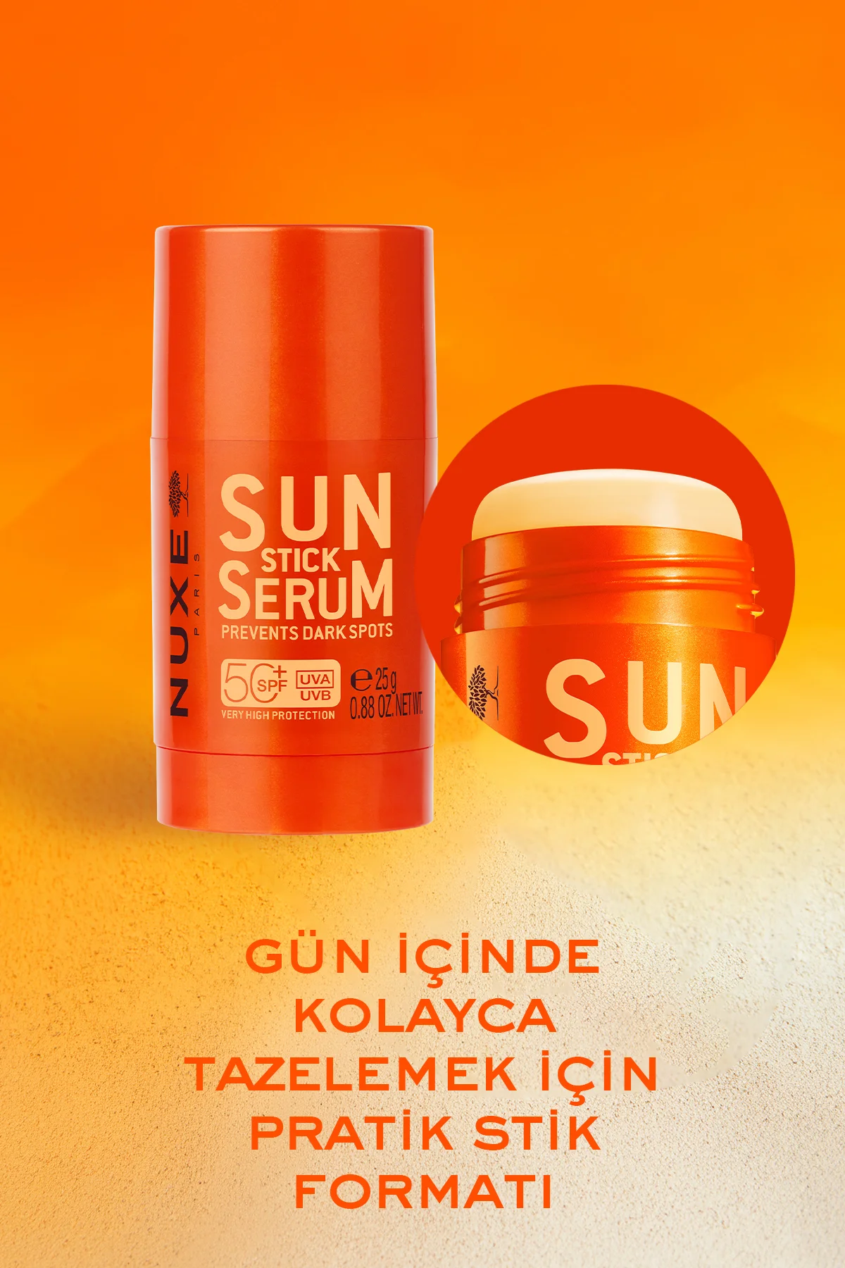 Güneş Koruyucu Stick Serum SPF50+ 25 GR