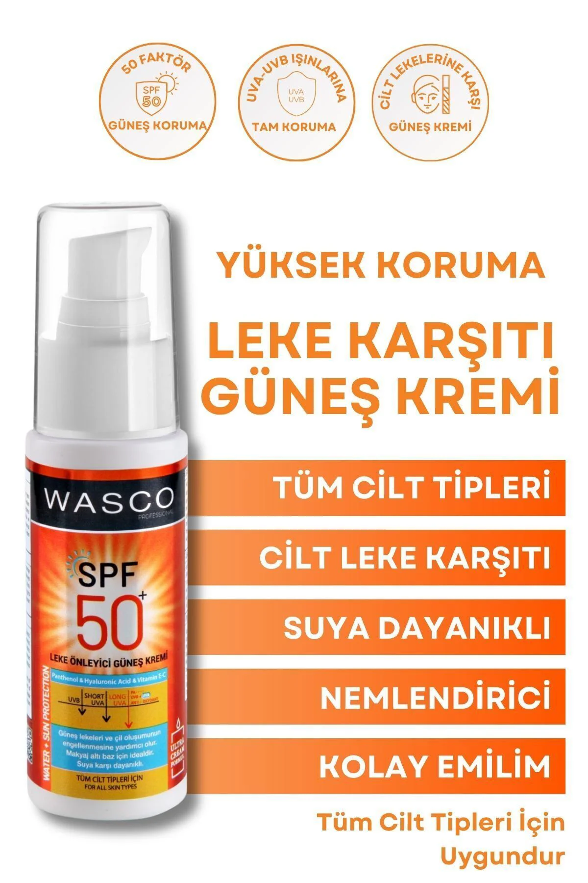 Güneş Kremi Koyu Leke Karşıtı Spf 50+ Faktörlü Çok Yüksek Korumal
