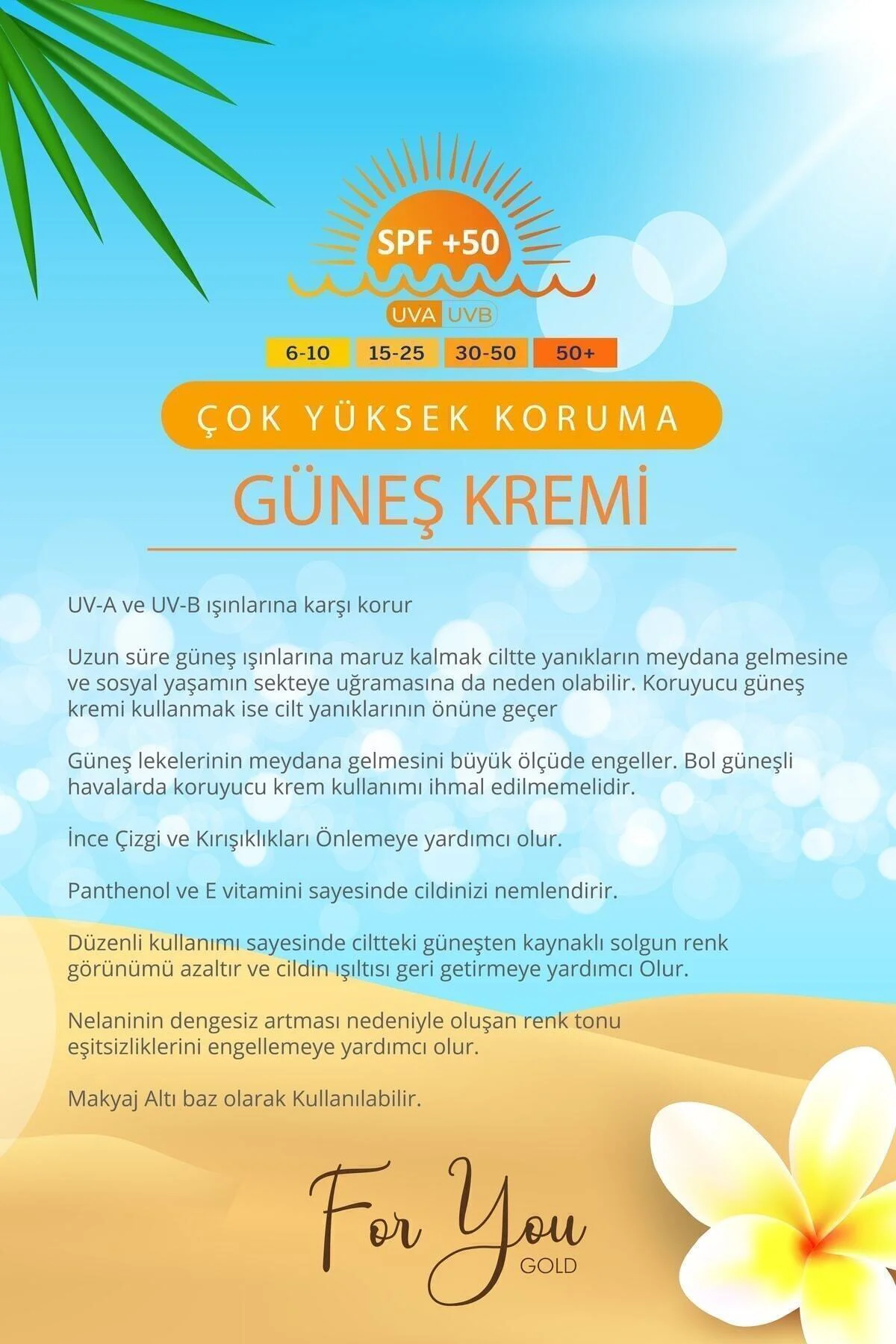 Güneş Kremi Leke Karşıtı, Yüksek Korumalı Spf50+ Faktörlü 100 Ml 