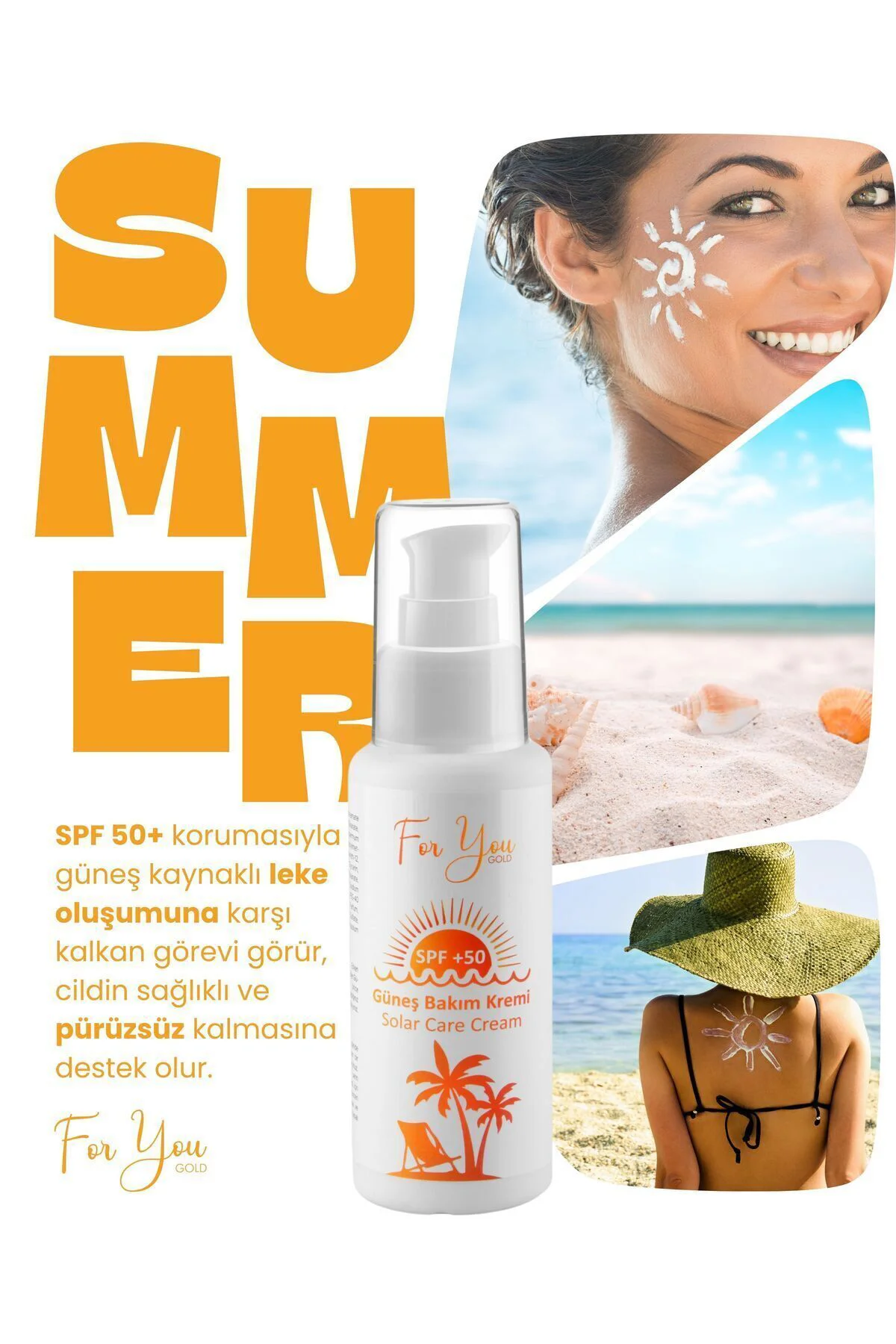 Güneş Kremi Leke Karşıtı, Yüksek Korumalı Spf50+ Faktörlü 100 Ml 