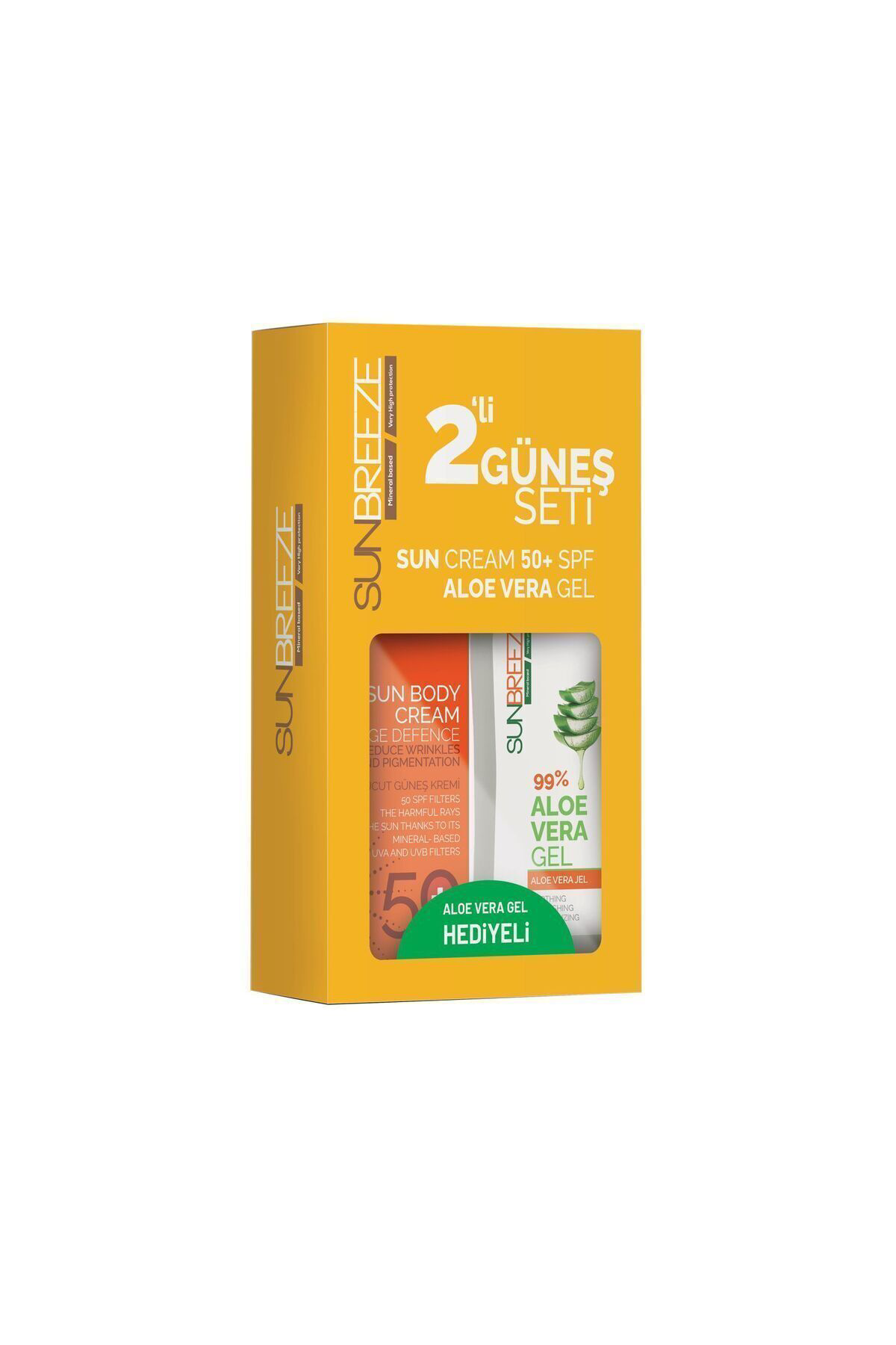 Güneş Kremi Set Aloe Vera Gel Hediyeli 50+ Sun Care