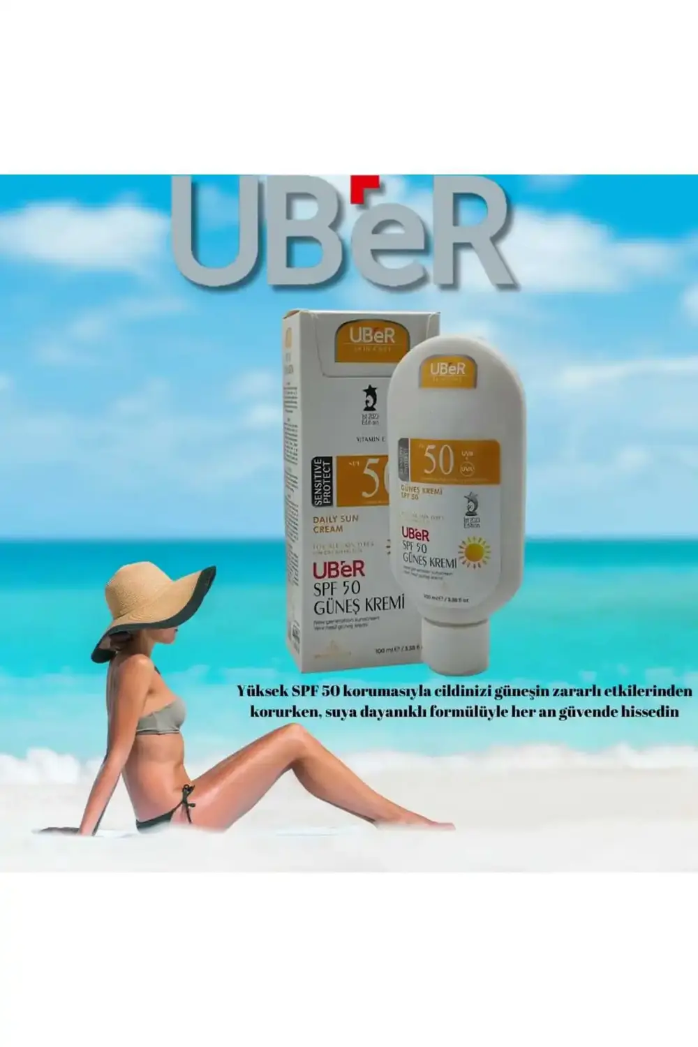 Güneş Kremi Spf50 Suya Dayanıklı 100 ml