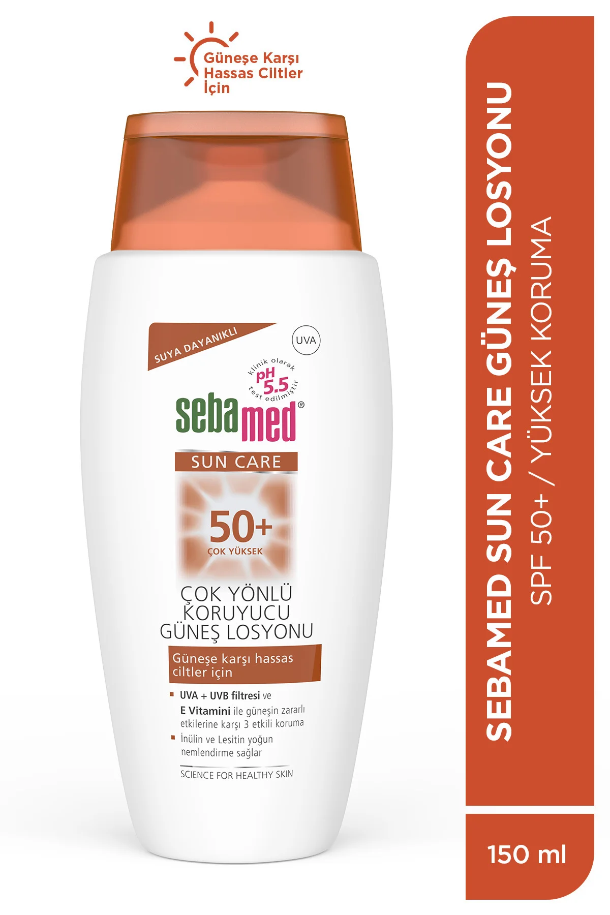 Güneş Losyonu SPF 50+ 150 ml UVA UVB Filtreli E Vitamini Üçlü Yüksek Koruma Çok Yönlü Yüz ve Vücut Güneş Losyonu SPF 50+ 150 ml UVA UVB Filtreli E Vitamini Üçlü Yüksek Koruma Çok Yönlü Yüz ve Vücut