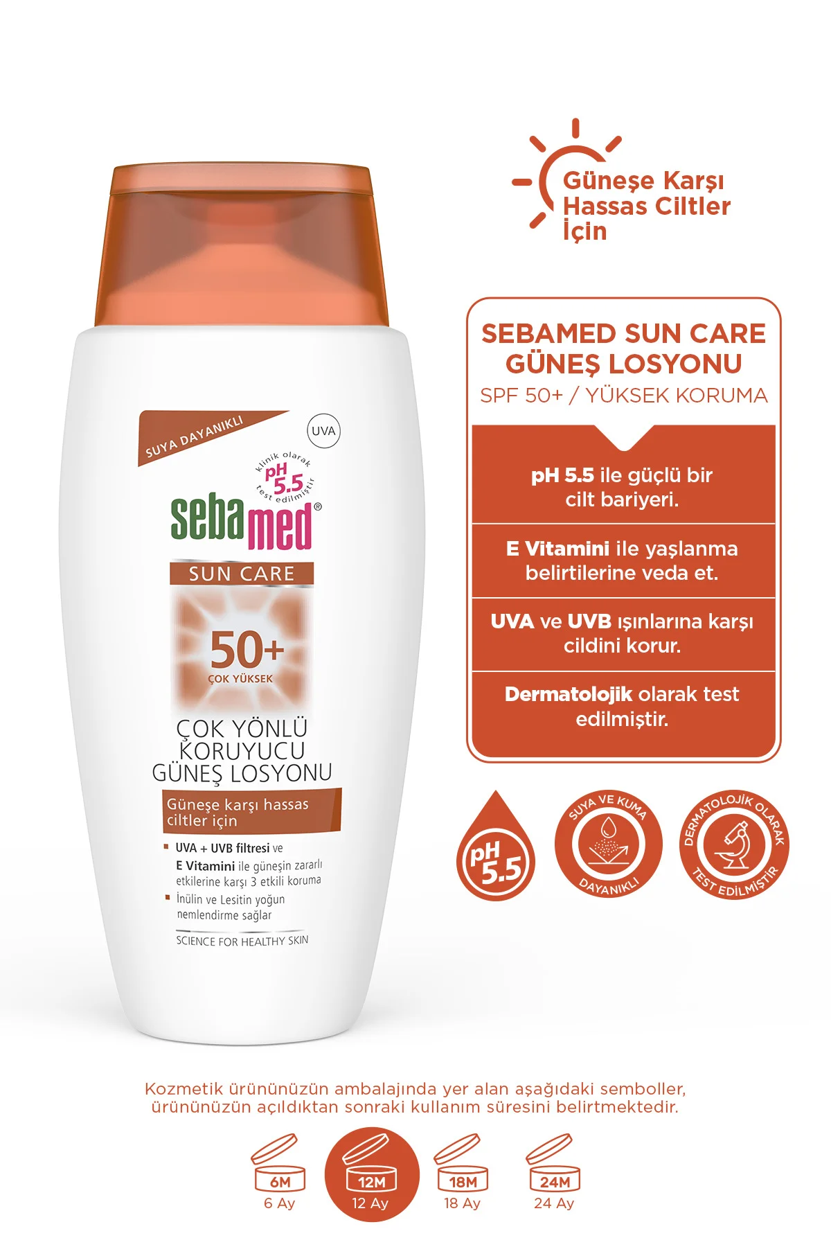 Güneş Losyonu SPF 50+ 150 ml UVA UVB Filtreli E Vitamini Üçlü Yüksek Koruma Çok Yönlü Yüz ve Vücut Güneş Losyonu SPF 50+ 150 ml UVA UVB Filtreli E Vitamini Üçlü Yüksek Koruma Çok Yönlü Yüz ve Vücut - Görsel 3