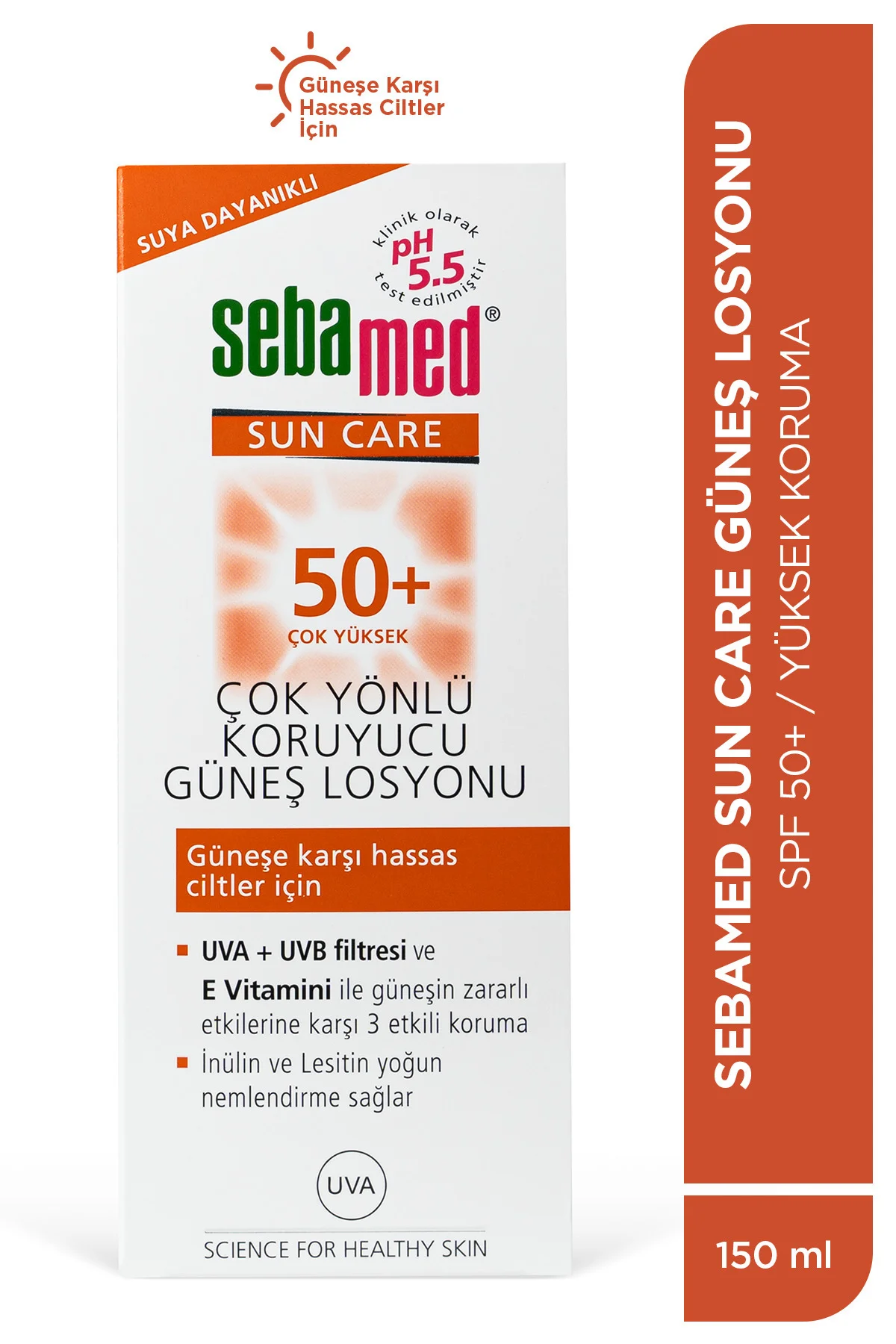 Güneş Losyonu SPF 50+ 150 ml UVA UVB Filtreli E Vitamini Üçlü Yüksek Koruma Çok Yönlü Yüz ve Vücut Güneş Losyonu SPF 50+ 150 ml UVA UVB Filtreli E Vitamini Üçlü Yüksek Koruma Çok Yönlü Yüz ve Vücut - Görsel 2