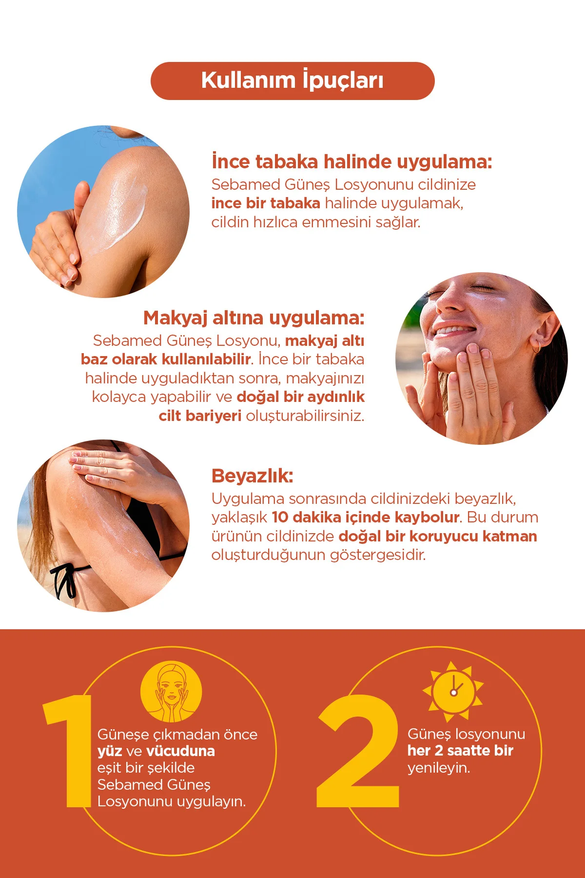 Güneş Losyonu SPF 50+ 150 ml UVA UVB Filtreli E Vitamini Üçlü Yüksek Koruma Çok Yönlü Yüz ve Vücut Güneş Losyonu SPF 50+ 150 ml UVA UVB Filtreli E Vitamini Üçlü Yüksek Koruma Çok Yönlü Yüz ve Vücut - Görsel 6