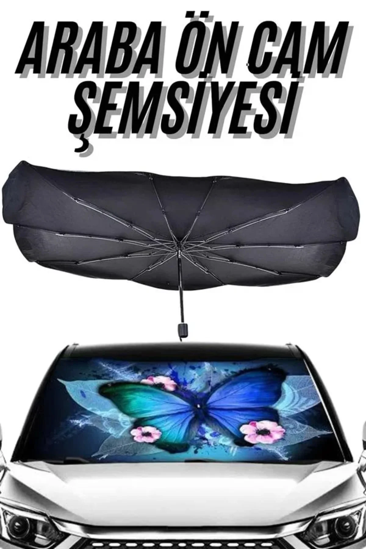 Güneş Önleyici Katlanabilir Oto Araba Güneşlik Şemsiye Tip Ön Cam Güneş Önleyici Katlanabilir Oto Araba Güneşlik Şemsiye Tip Ön Cam