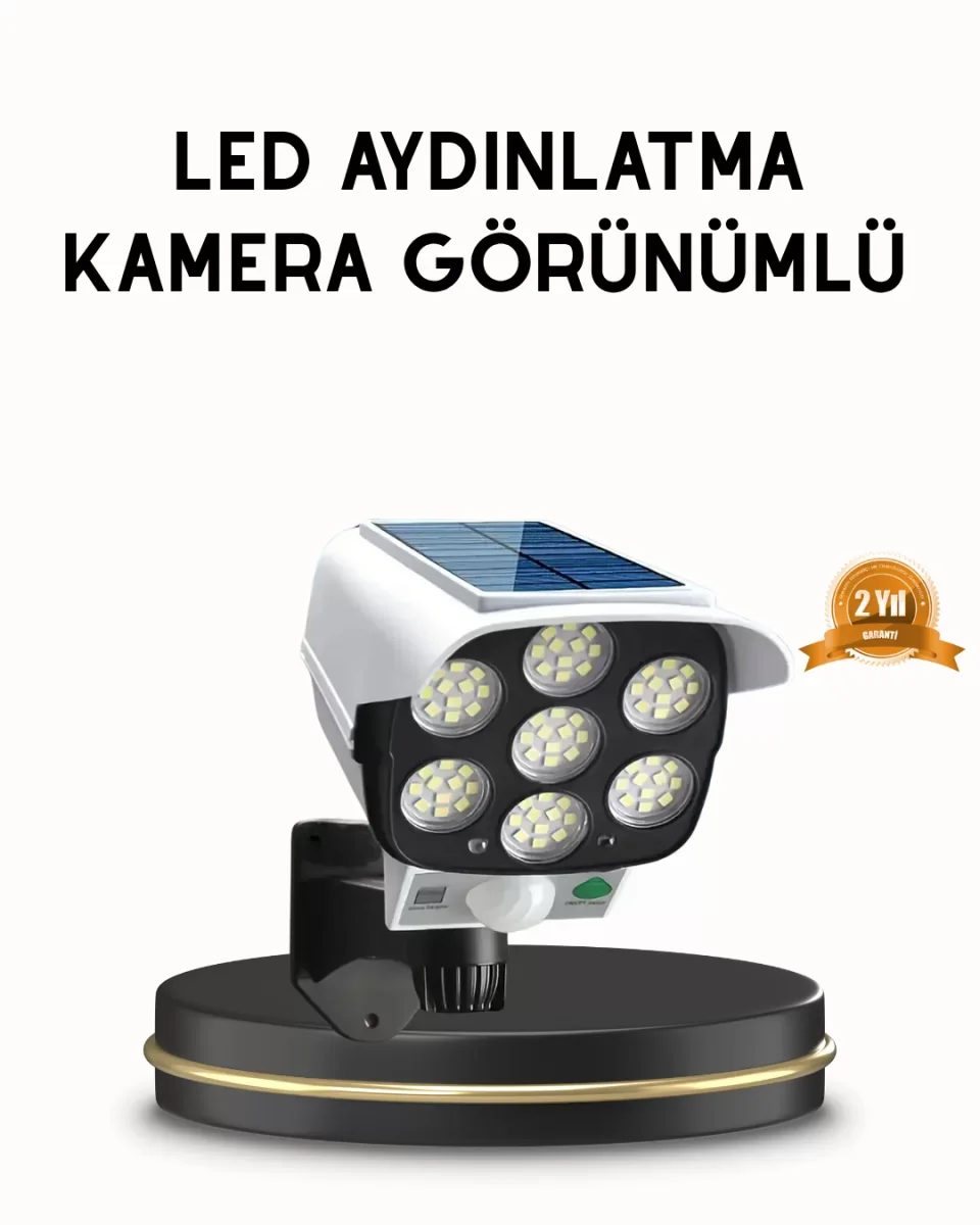 Güneş Paneliyle Şarj Olan Hareket Sensörlü Dış Mekan Güvenlik Lambası Ayarlanabilir - Lisinya Fiyatı, Yorumları ve Özellikleri