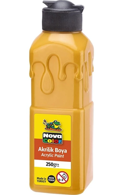 Güneş Sarısı Akrilik Boya 250 gr 1 Adet Su Bazlı Akrilik Boyası H