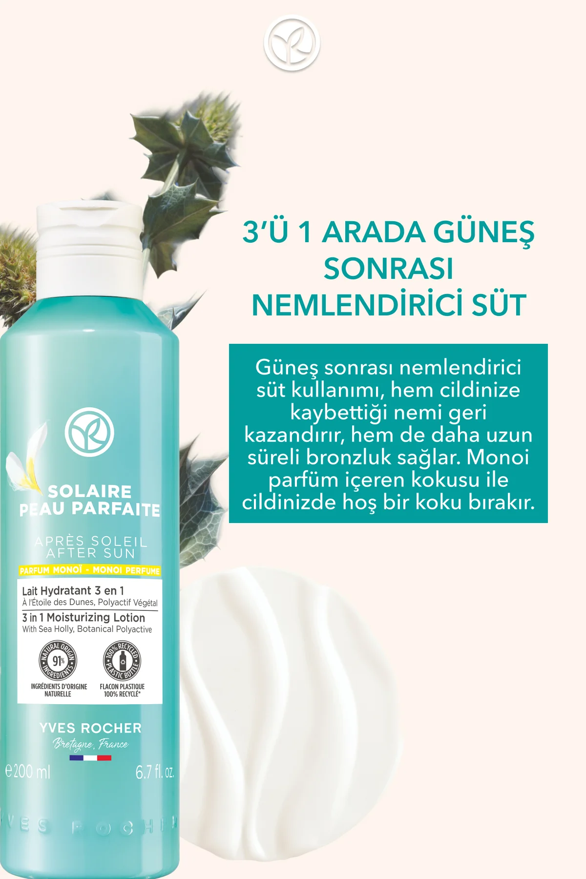 Güneş Sonrası Vücut Losyonu - 3ü 1 Arada / Solaire Peau Parfaite-