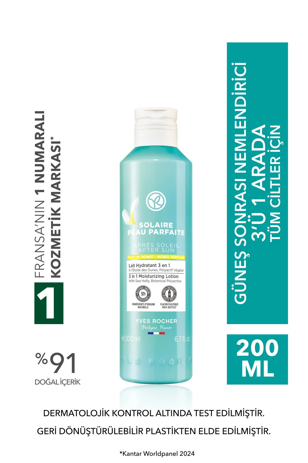 Güneş Sonrası Vücut Losyonu - 3ü 1 Arada / Solaire Peau Parfaite-