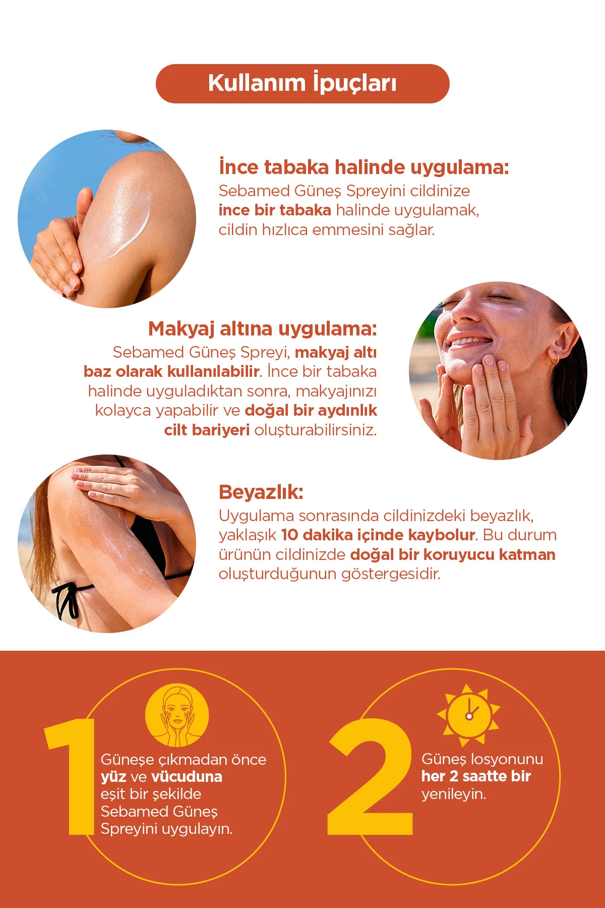 Güneş Spreyi SPF 30 150 ml UVA UVB Filtreli E Vitamini Üçlü Yüksek Koruma Çok Yönlü Yüz ve Vücut Güneş Spreyi SPF 30 150 ml UVA UVB Filtreli E Vitamini Üçlü Yüksek Koruma Çok Yönlü Yüz ve Vücut - Görsel 5