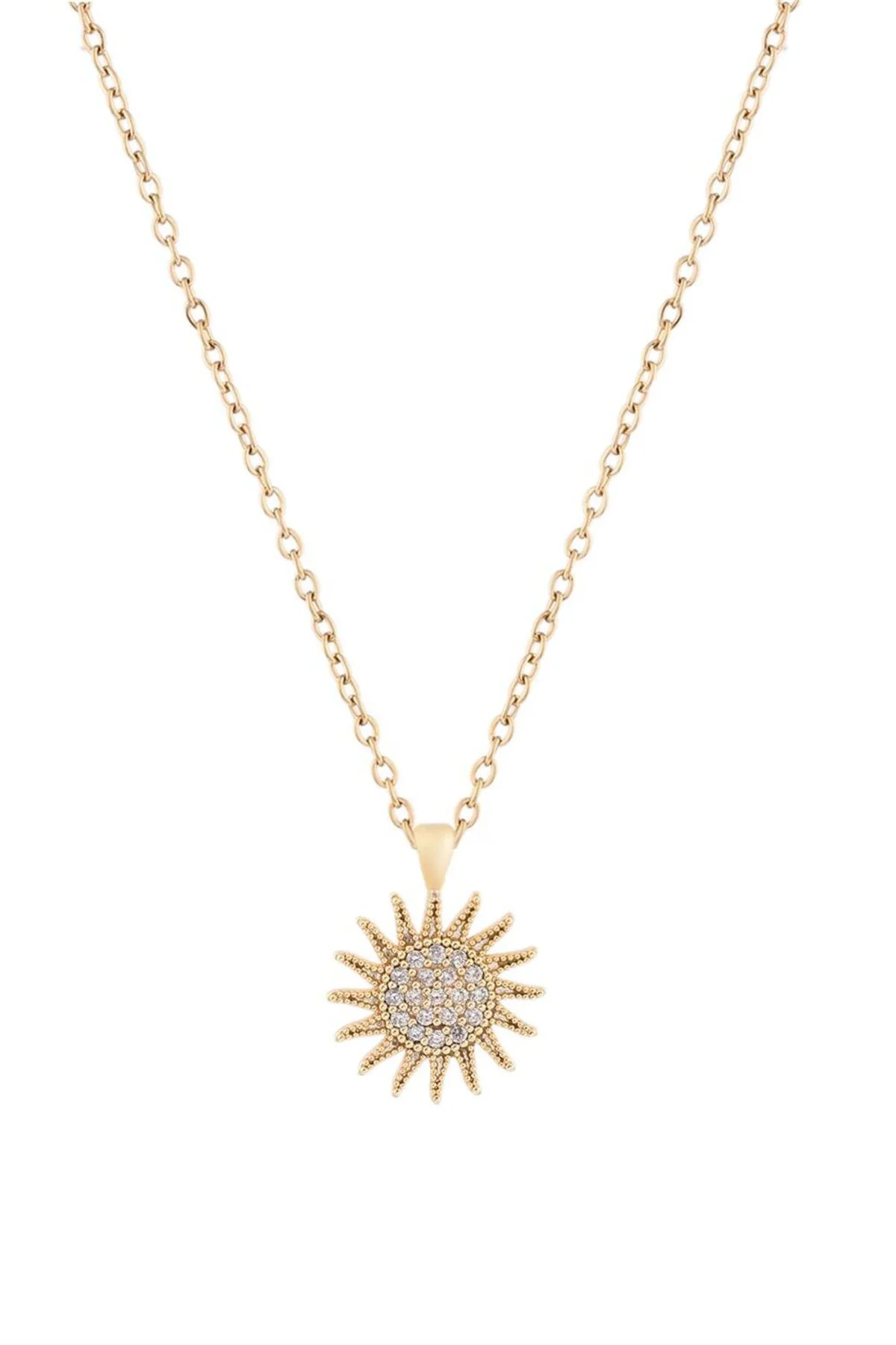 Güneş Zirkon Kolye GOLD 45 cm Fiyatı, Yorumları ve Özellikleri