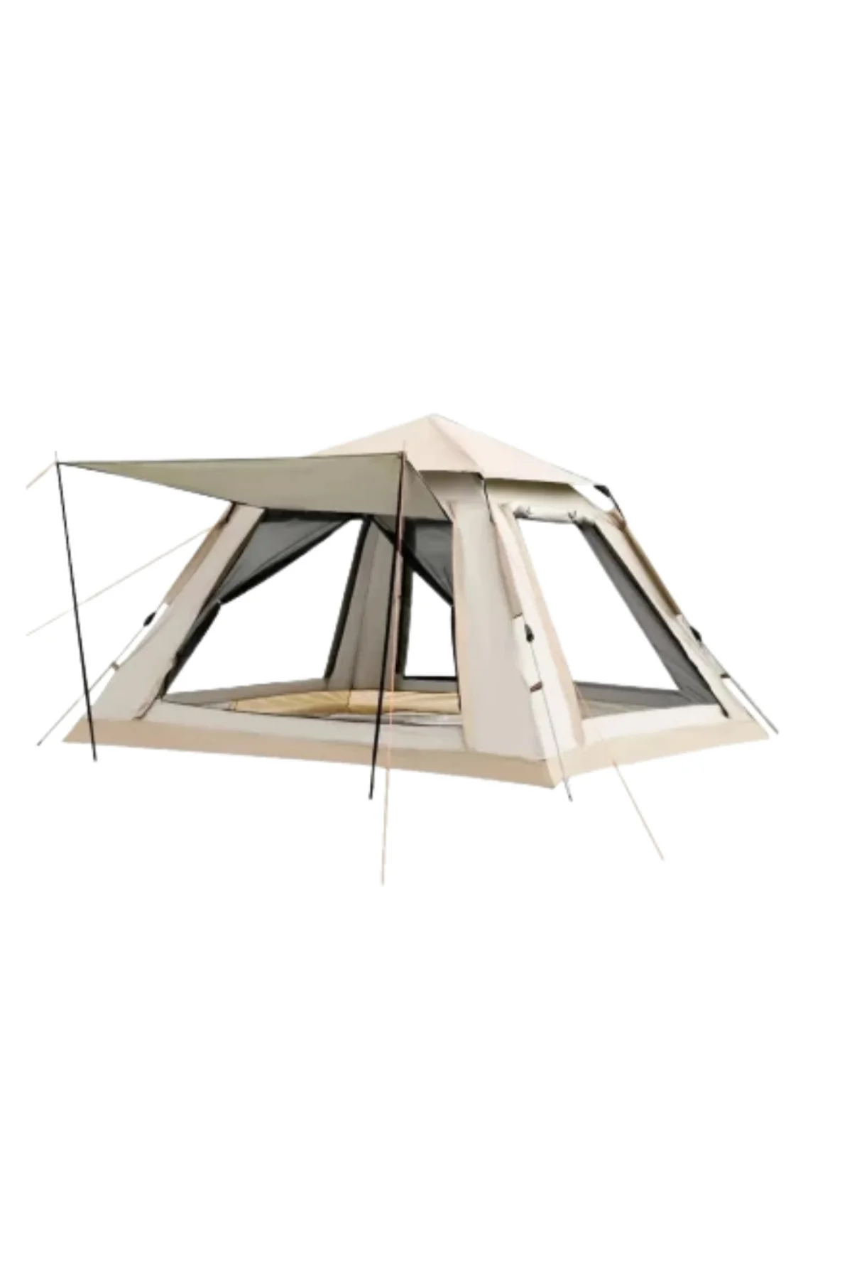 Güneşlikli Kamp Çadırı 240x240x160 cm 6 Kişilik Kolay Kurulum Outdoor - Lisinya