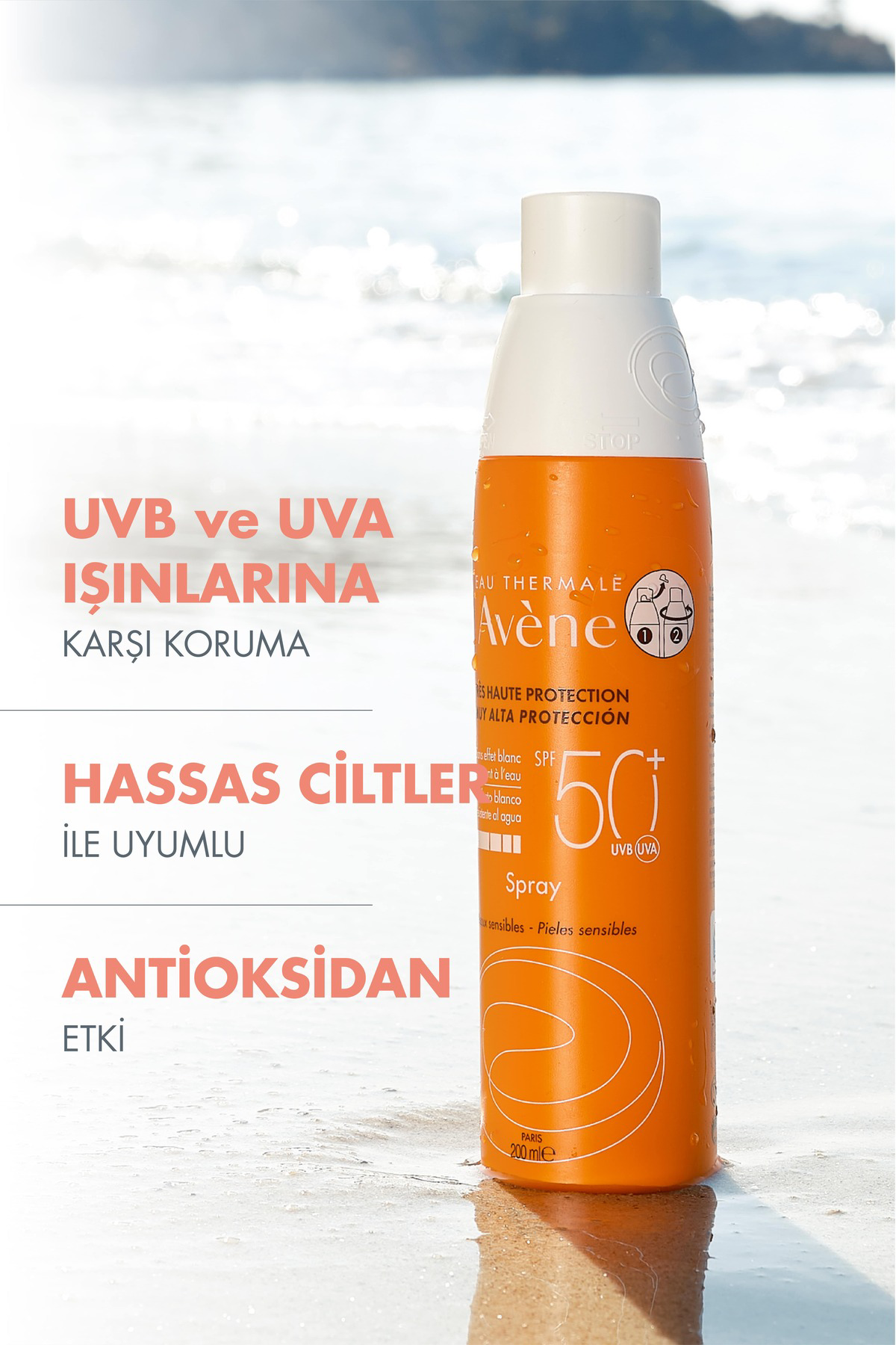 Avene Güneşten Koruyucu Vücut Spreyi Spf 50+ 200 Ml