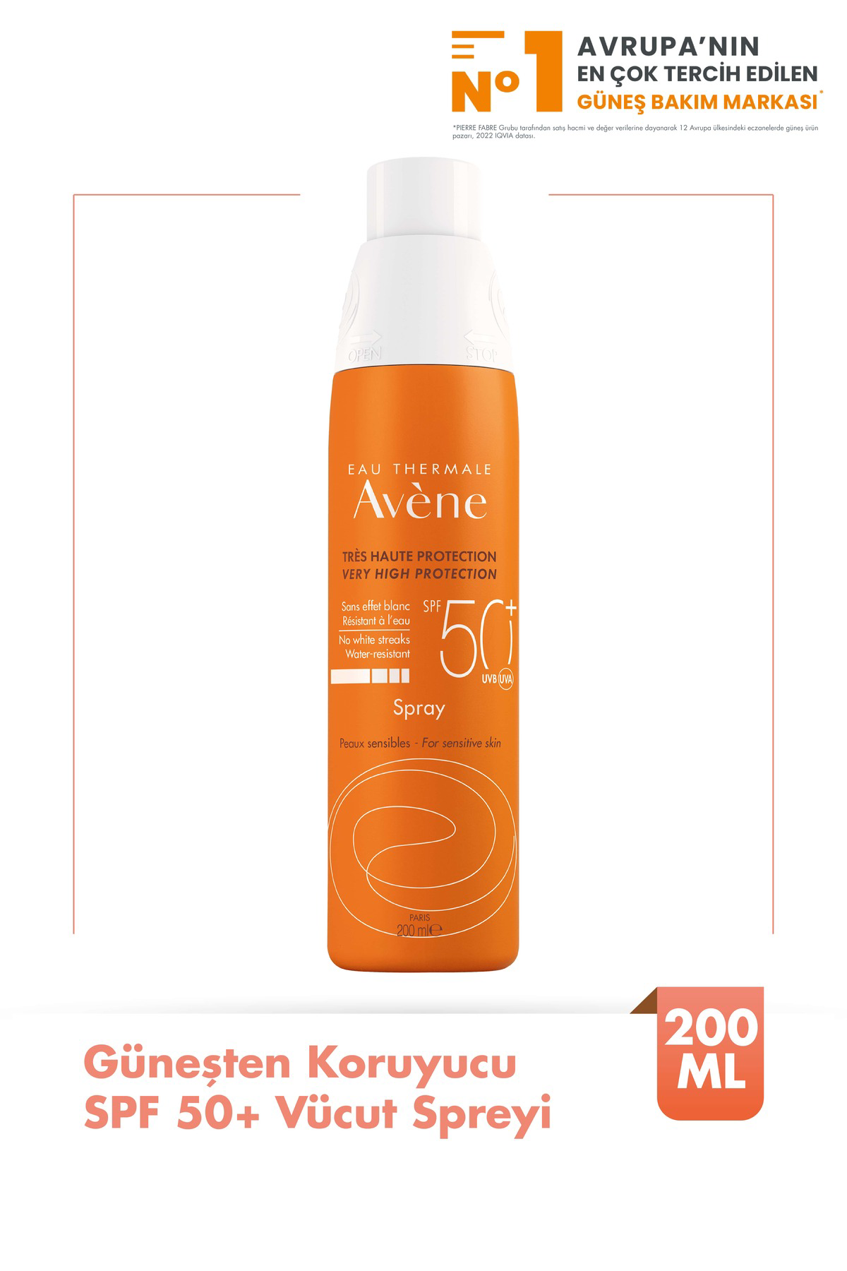Avene Güneşten Koruyucu Vücut Spreyi Spf 50+ 200 Ml