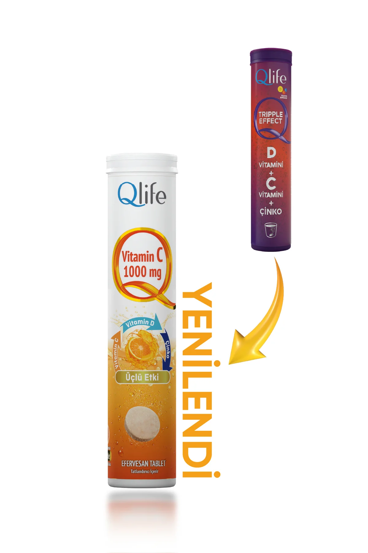 Günlük C Vitamini 1000mg Takviyesi + D Vitamini + Çinko 20 Efervesan Tablet