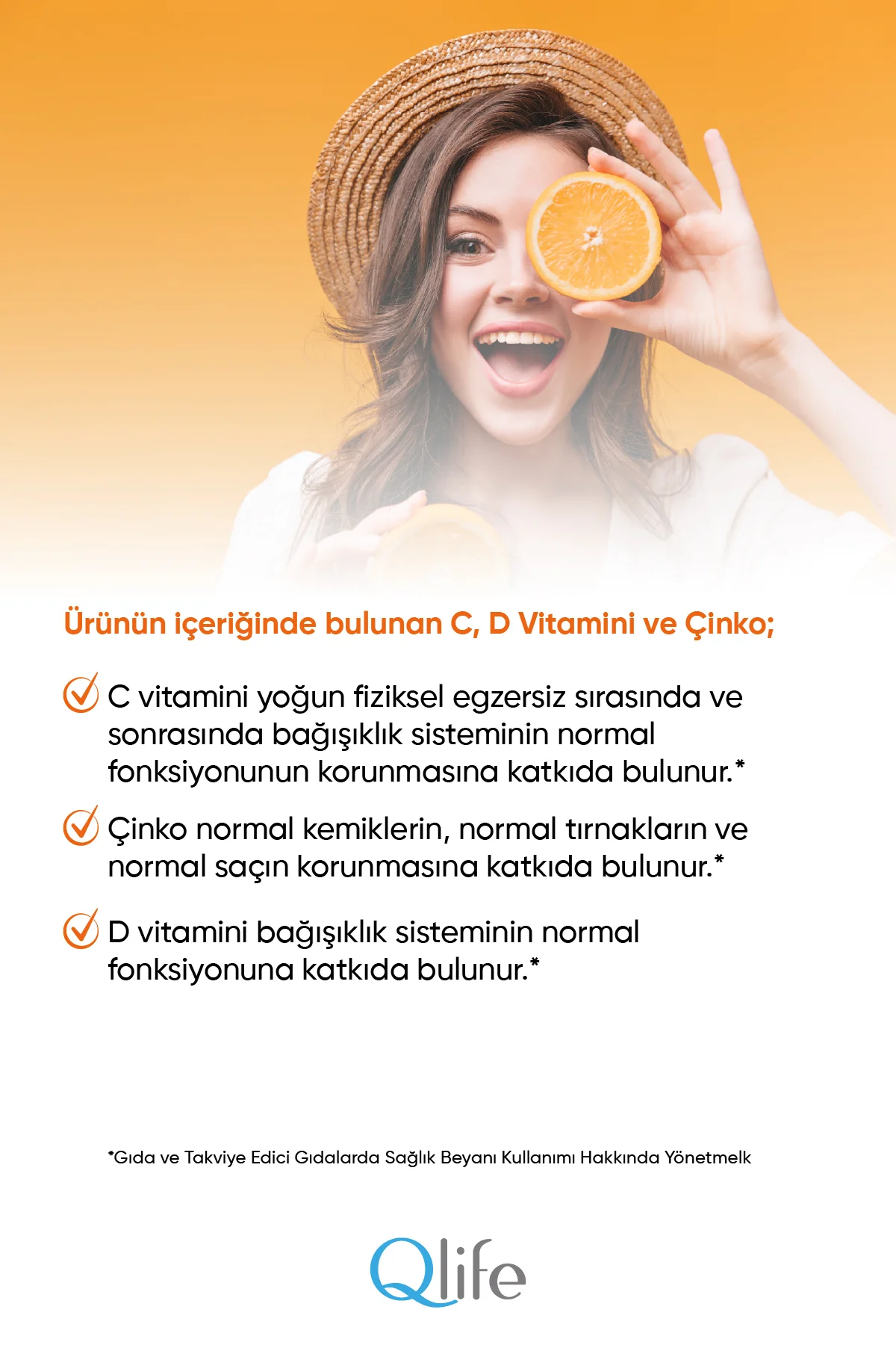 Günlük C Vitamini 1000mg Takviyesi + D Vitamini + Çinko 20 Efervesan Tablet