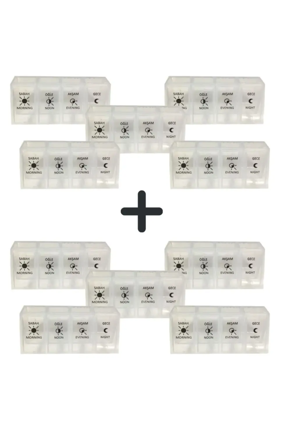 Günlük Ilaç Saklama Kutusu 4 Bölmeli 10 Adet