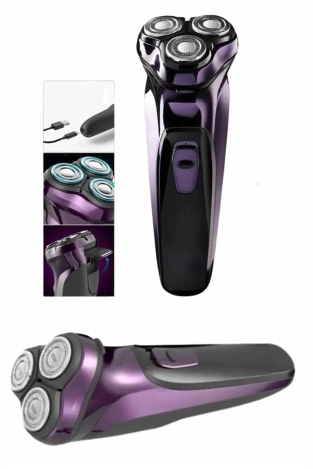 Günlük Kullanıma Uygun Profesyonel Tıraş Makinesi Döner Başlıklı